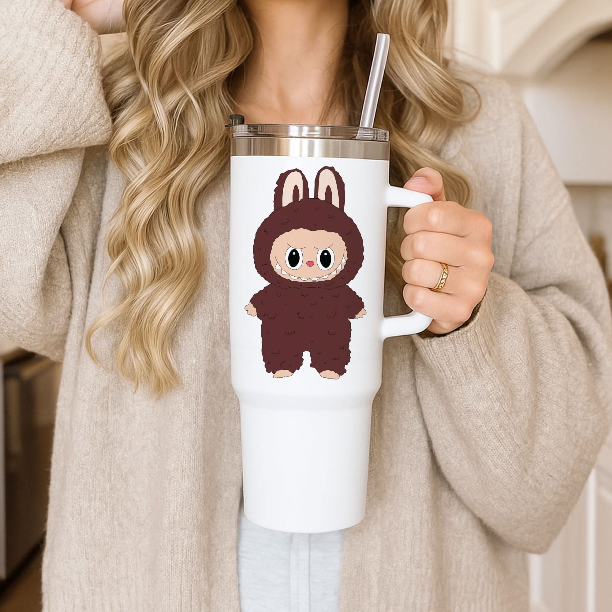 Cute Brown Monster Tumbler