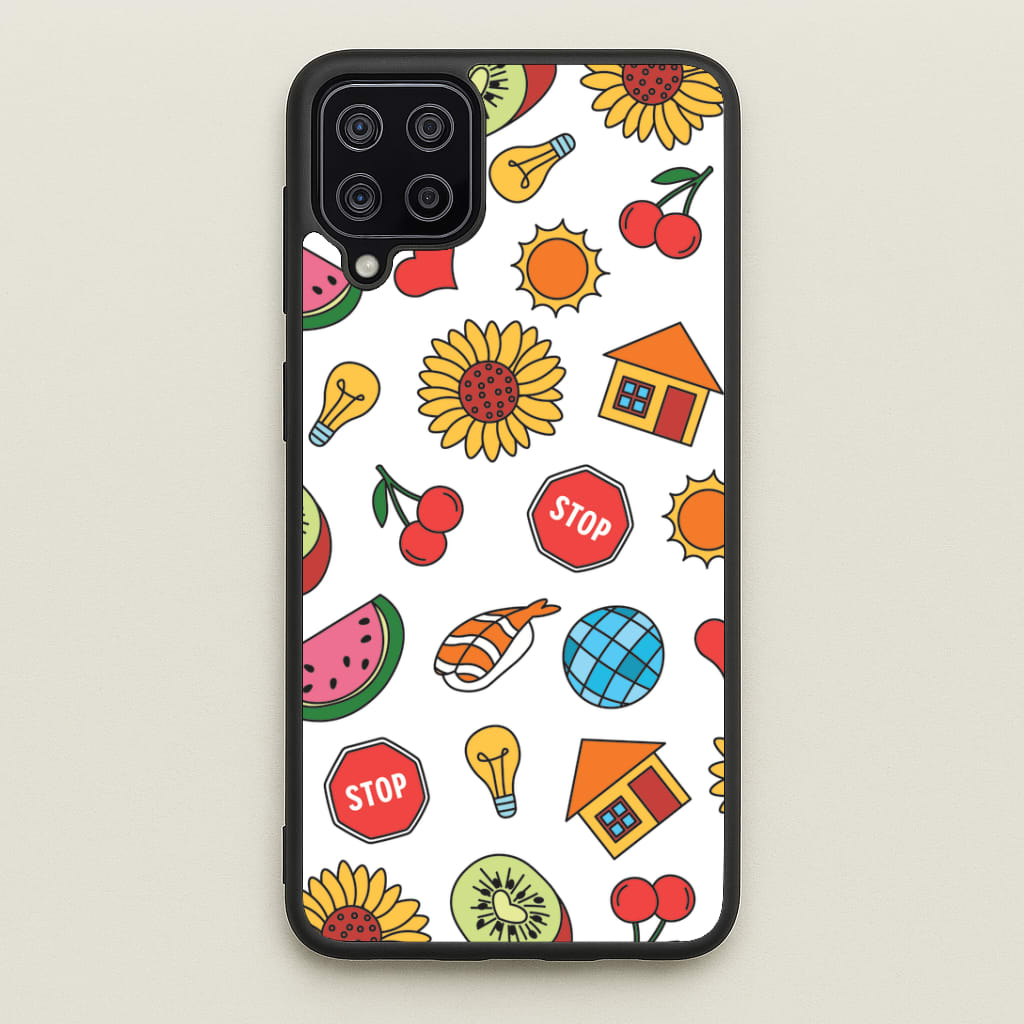 Harry Stickers Pattern Galaxy A12 Case