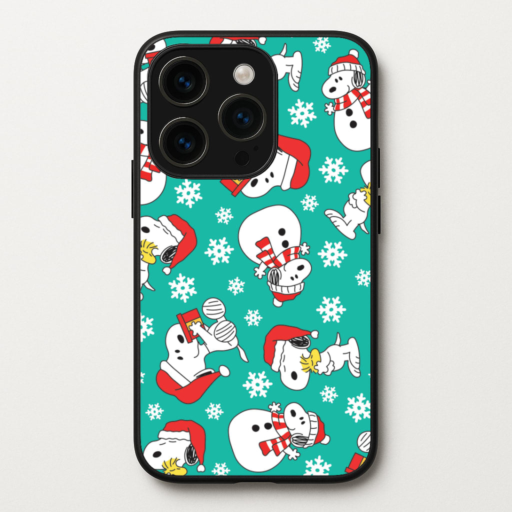 Christmas Cartoon Beagle Pattern iPhone 15 Pro Max Case