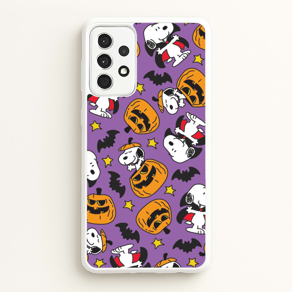 Cartoon Beagle Halloween Pattern Galaxy A52 / A52s Case