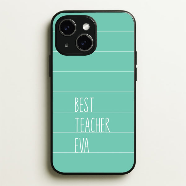 Best Teacher Eva iPhone 15 Case