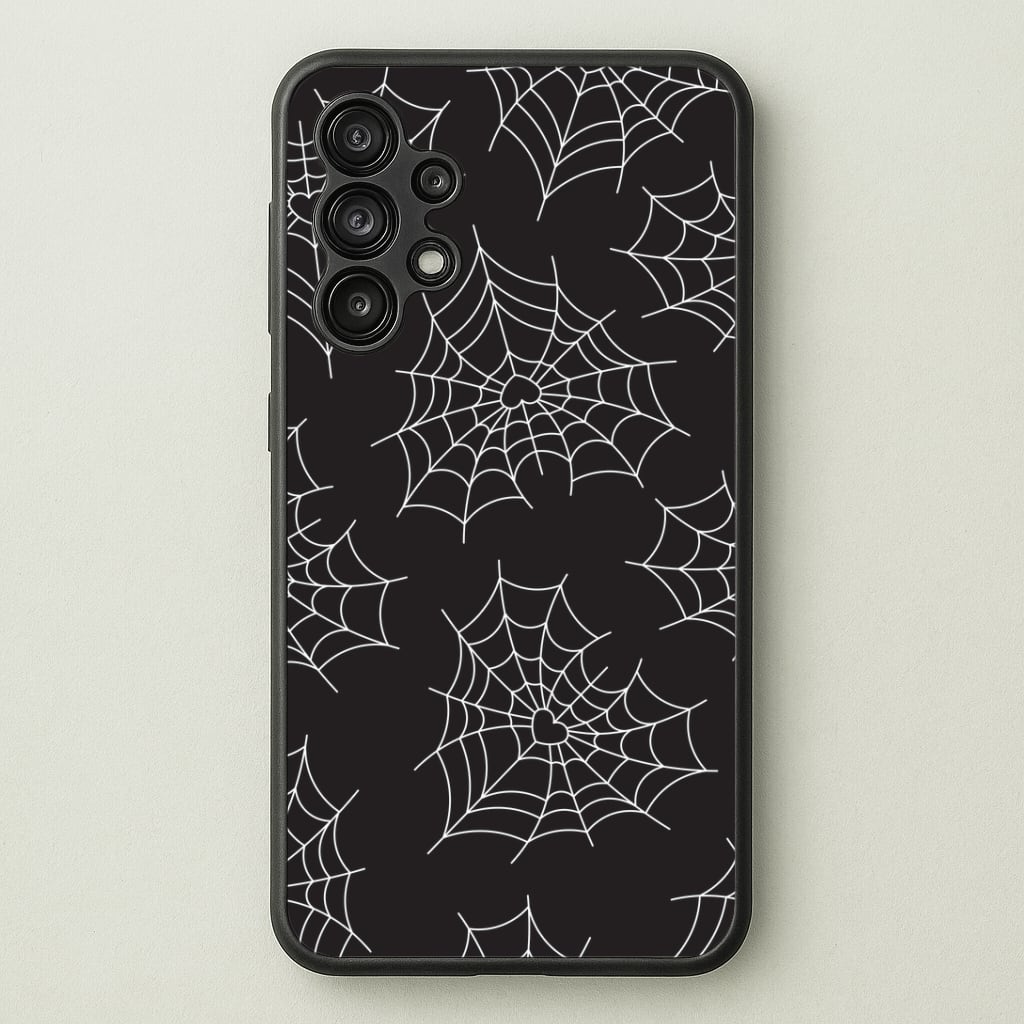 Spiderweb Hearts Pattern Galaxy A13 Case