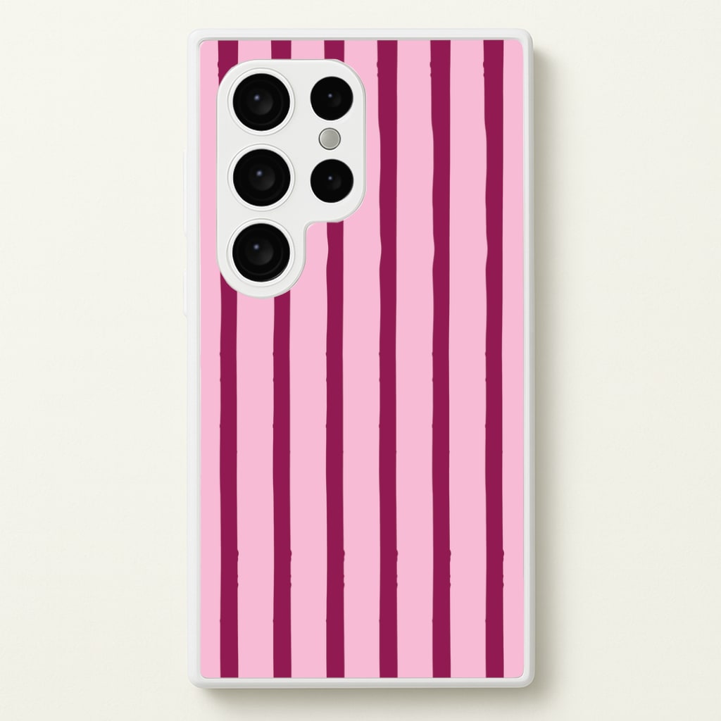 Strawberry Stripes Galaxy S24 Ultra Case