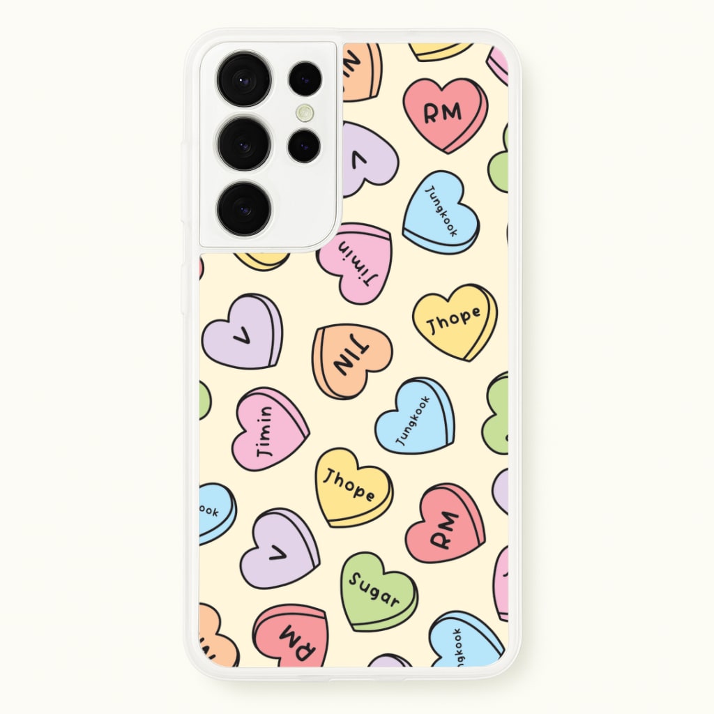K-Pop Band Members Love Hearts Pattern Galaxy S21 Ultra Case