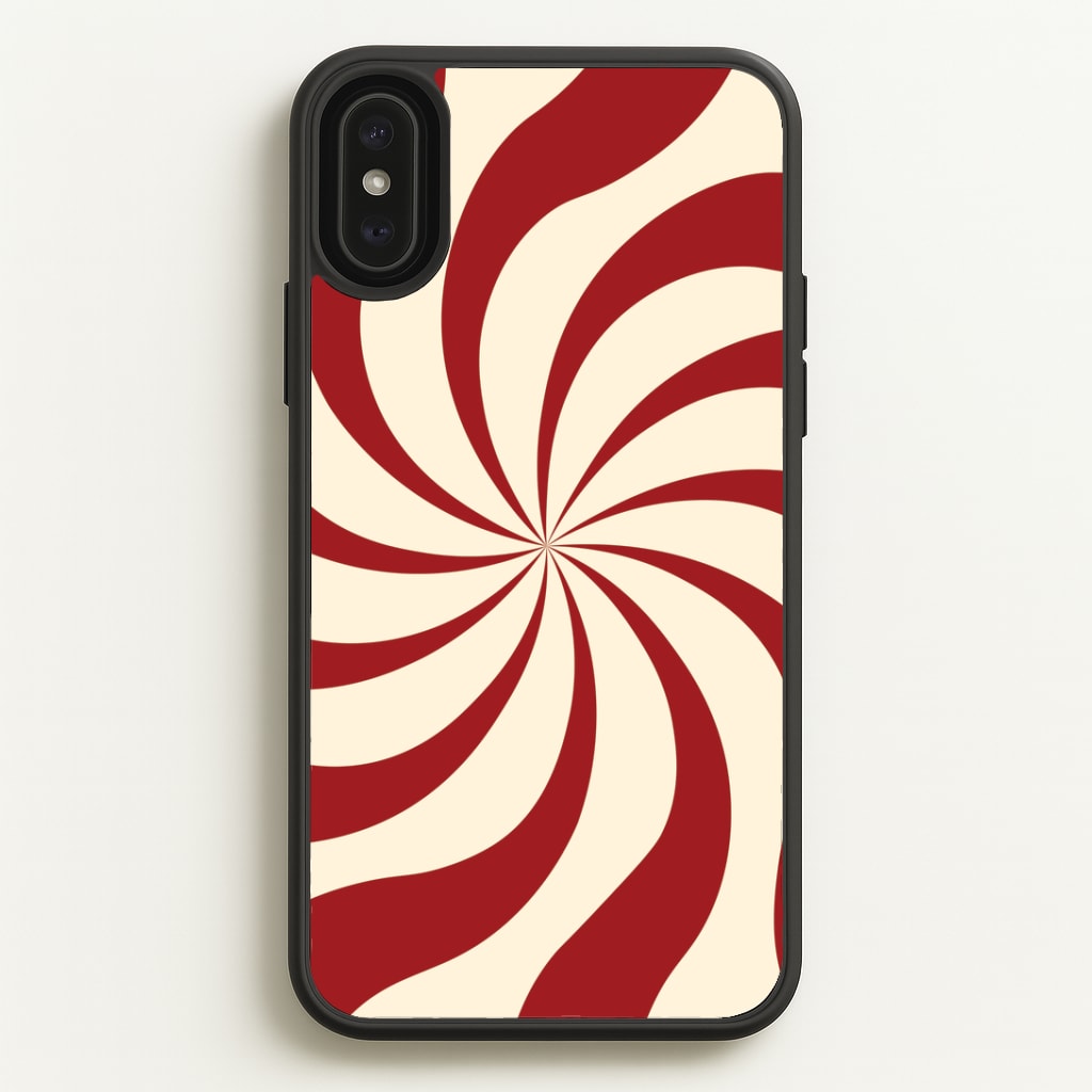 Peppermint Swirl Pattern iPhone XS Max Case