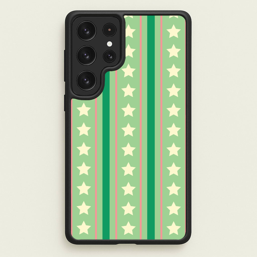 Stars And Stripes Christmas Pattern Galaxy S22 Ultra Case