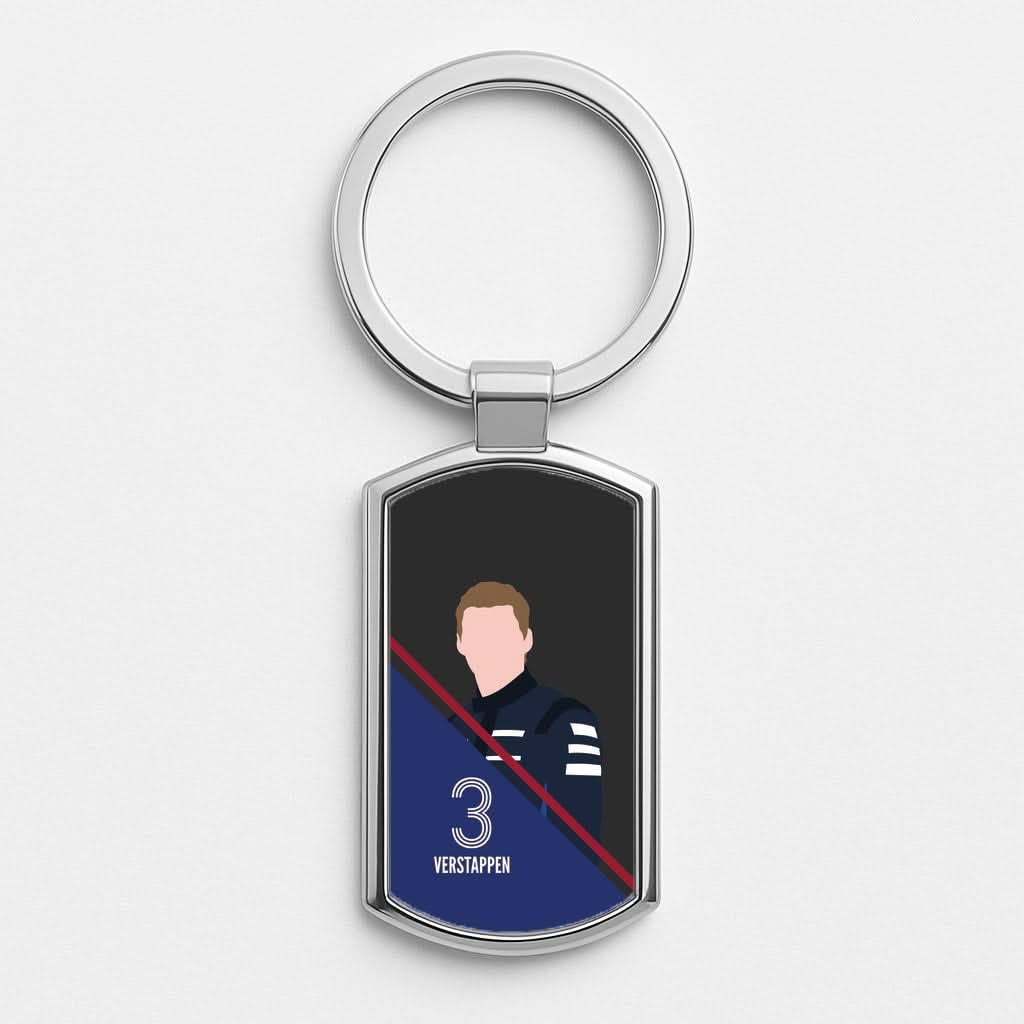 Verstappen 2026 Silver Metal Keyring