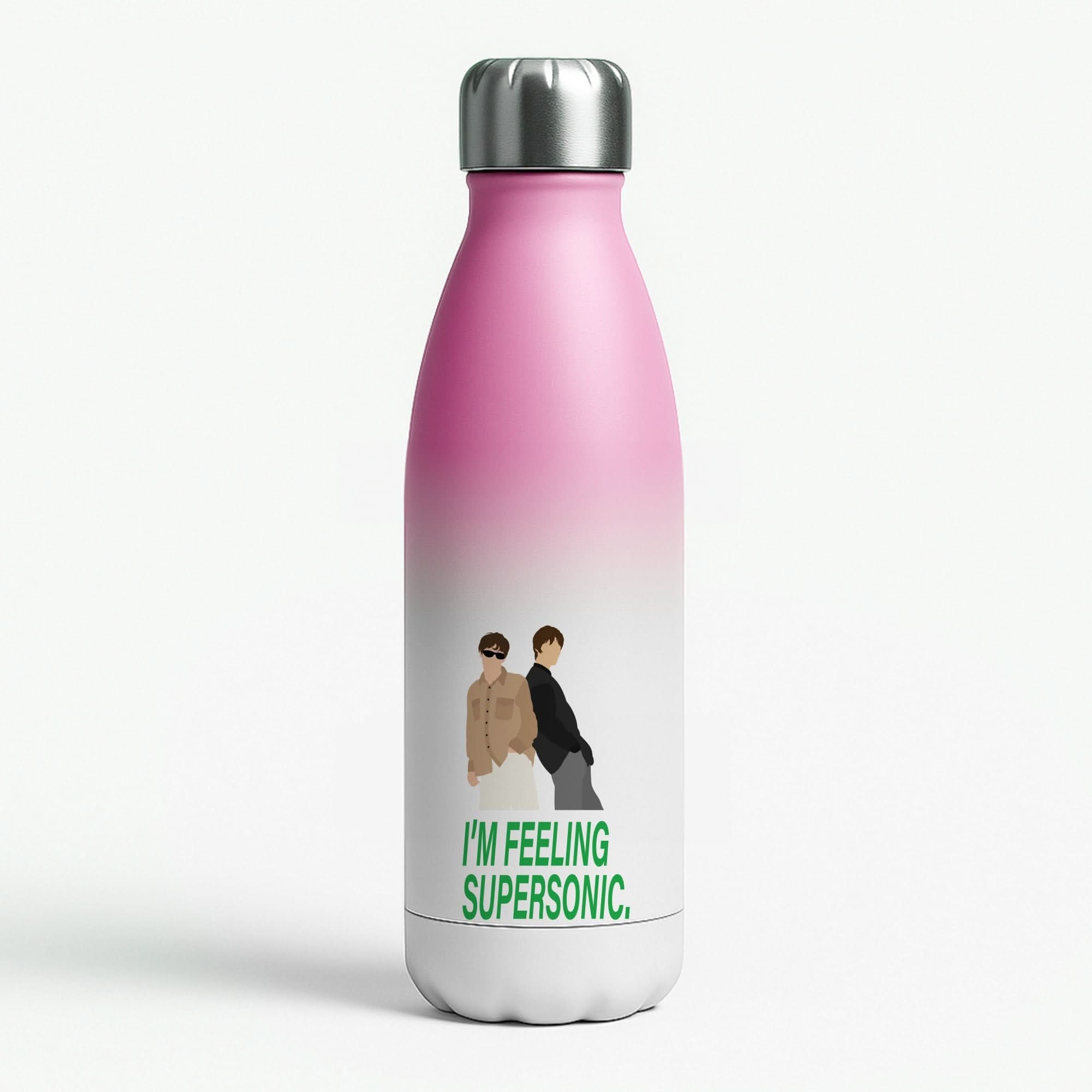 I'm Feeling Supersonic Pink Water Bottle