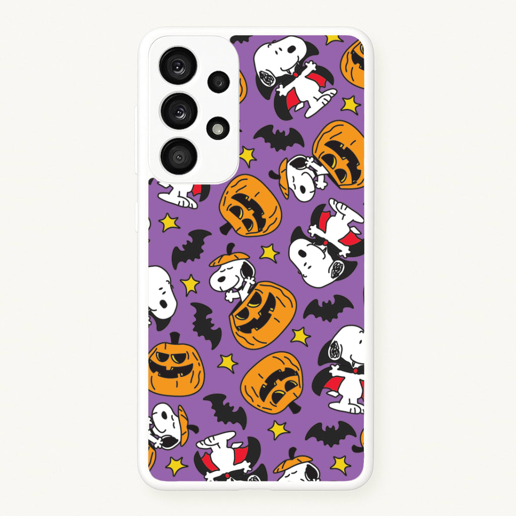 Cartoon Beagle Halloween Pattern Galaxy A53 Case