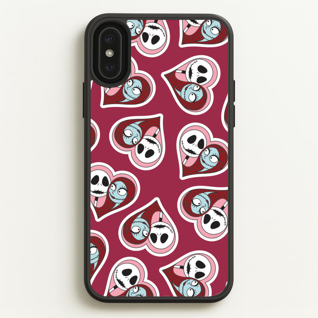 J And S Heart Pattern iPhone XS Max Case
