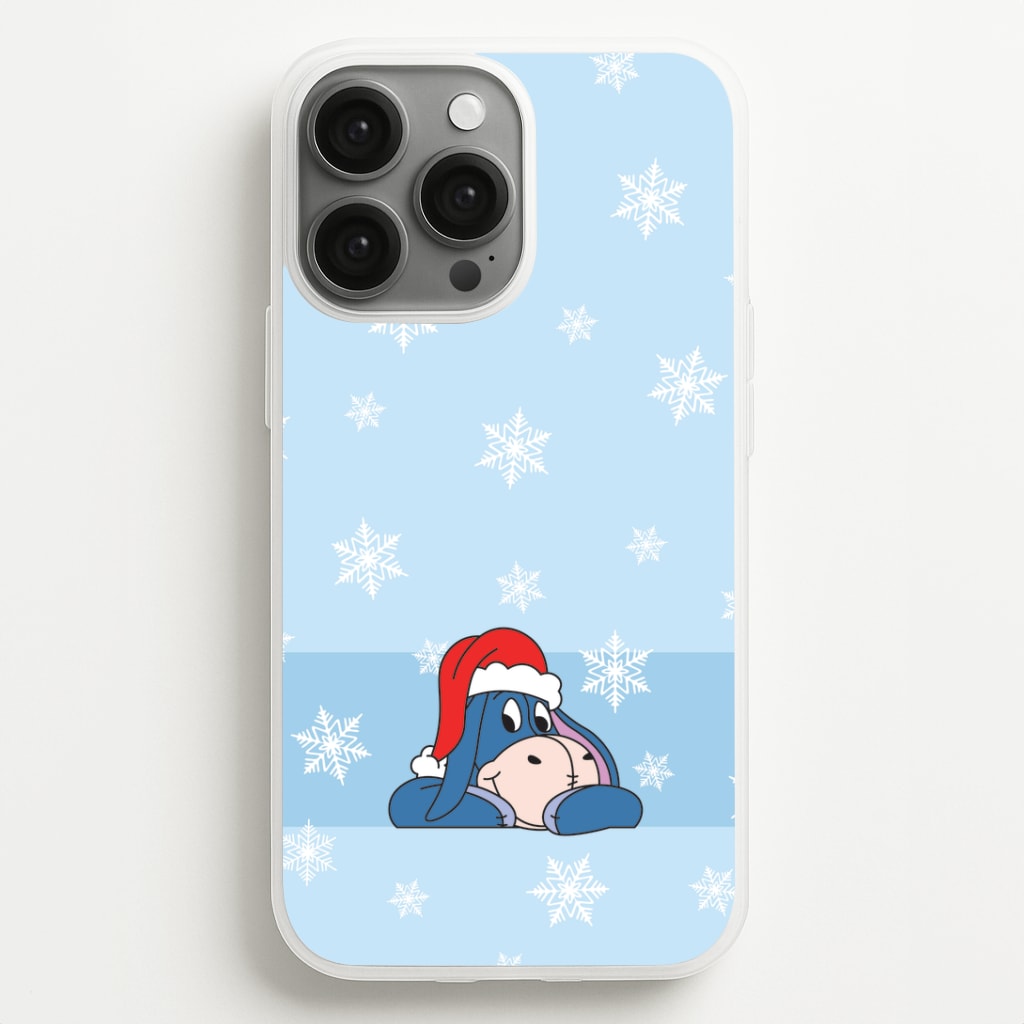 Cartoon Donkey Snowflakes iPhone 13 Pro Case