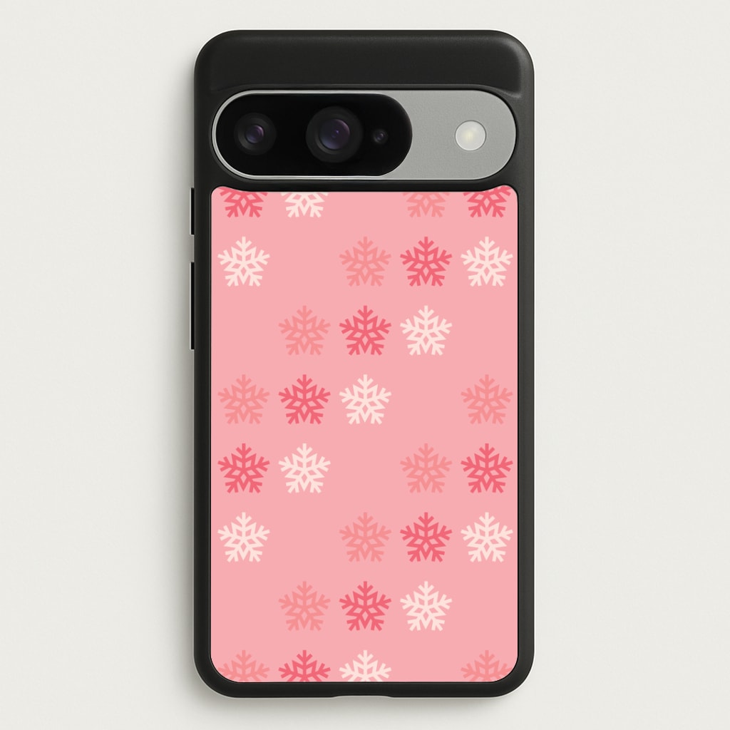Red Slowflakes Christmas Pattern Google Pixel 10 / 10 Pro Case