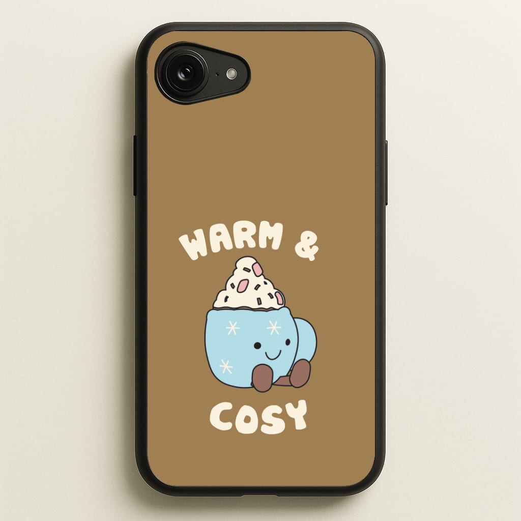 Hot Cocoa Plush Quote iPhone 16e Case