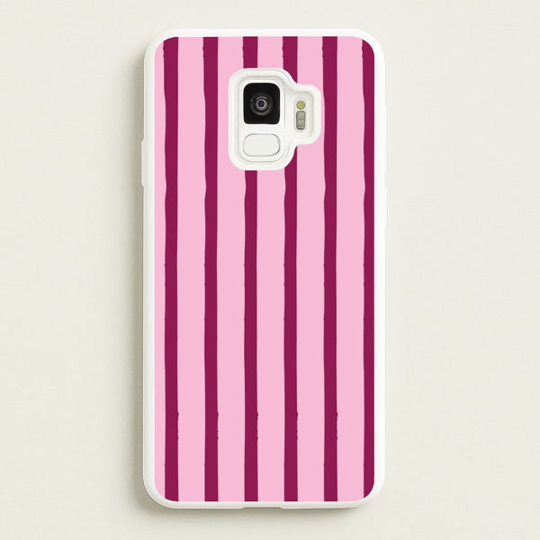 Strawberry Stripes Galaxy S9 Case