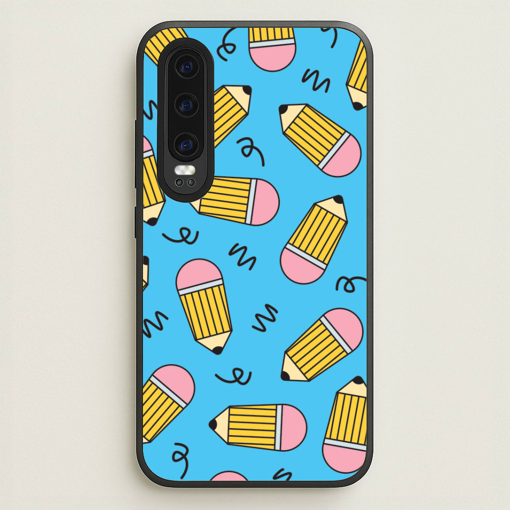 Pencils And Scribbles Pattern Huawei P30 Case