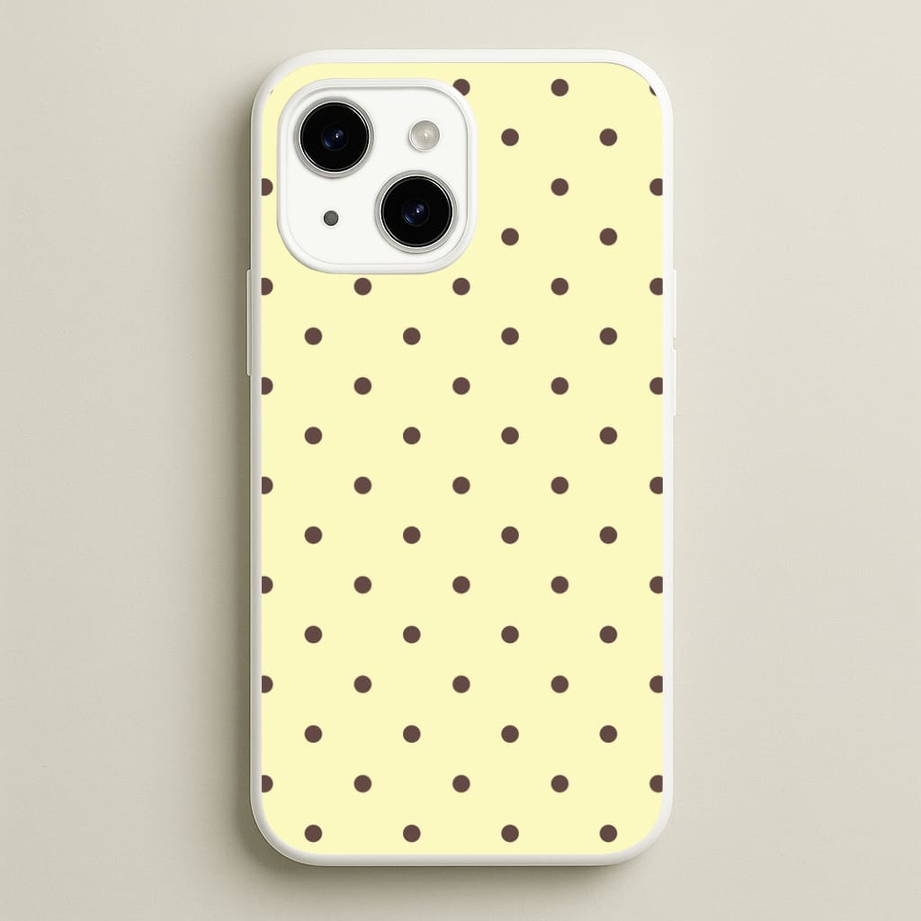 Vanilla & Chocolate Polka Dots iPhone 15 Plus Case