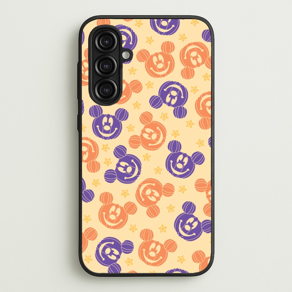 Pumkin Mouse And Stars Pattern Galaxy A16 Case
