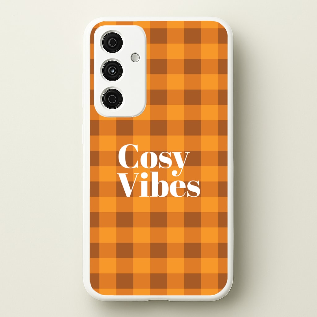 Checkered Cosy Vibes Galaxy A55 Case