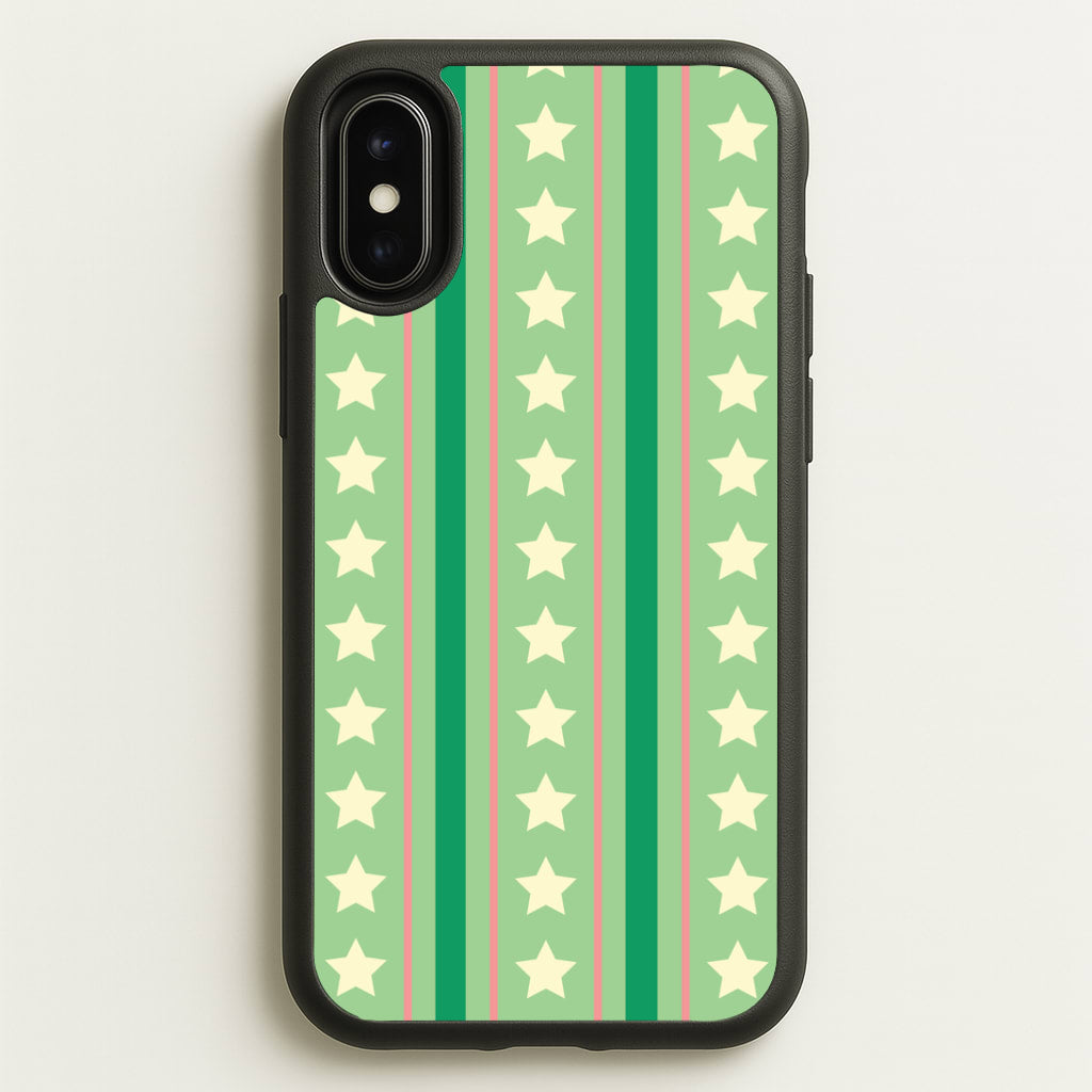 Stars And Stripes Christmas Pattern iPhone X / XS Case