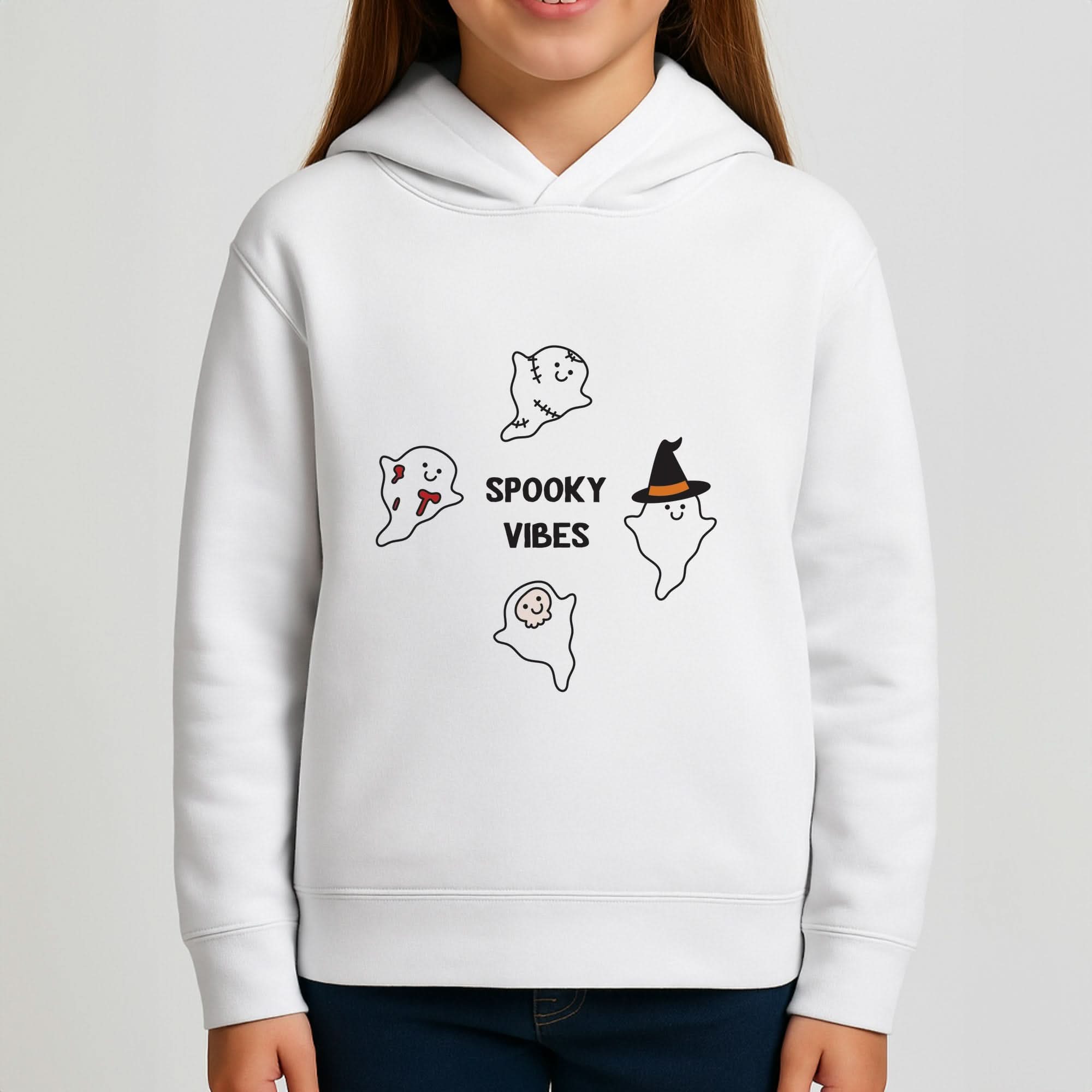Spooky Vibes Ghosties I Girls Hoodie
