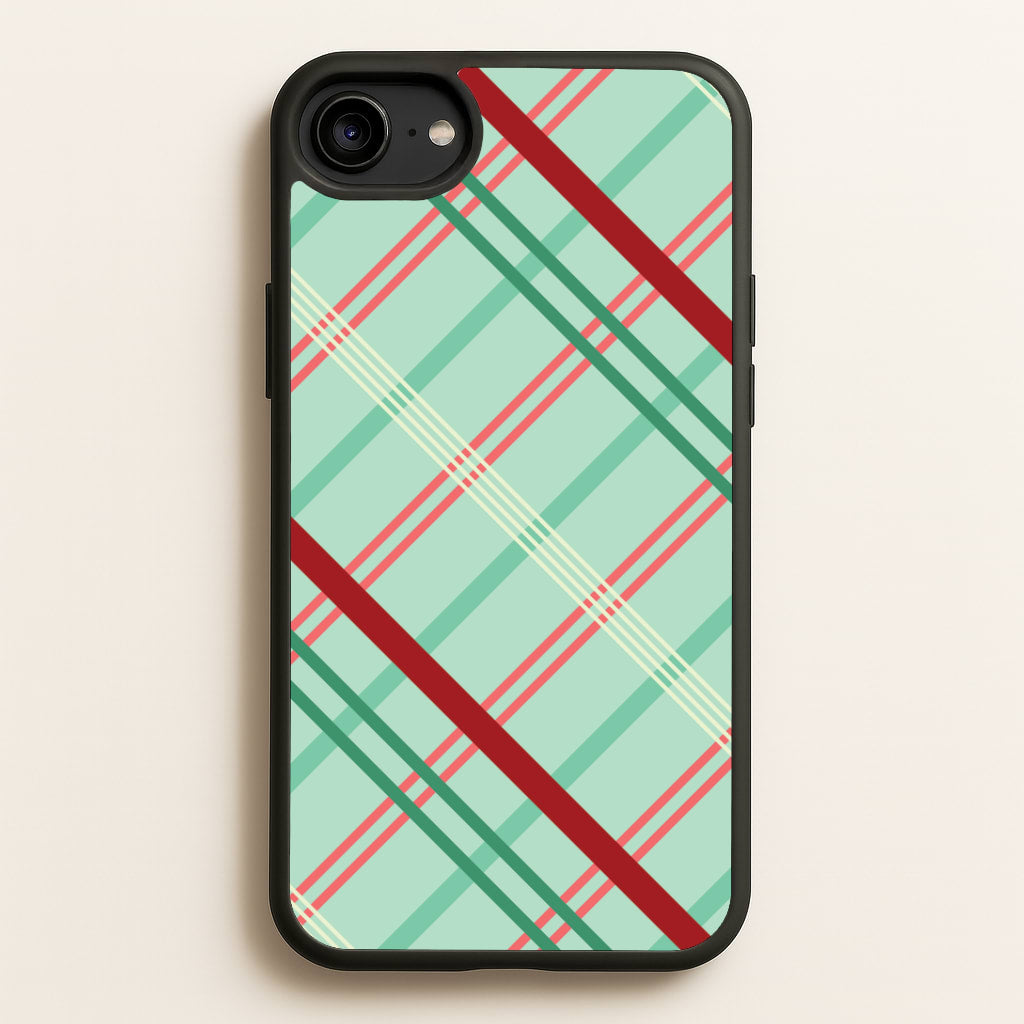 Pastel Tartan Christmas Pattern iPhone 6 / 7 / 8 / SE Case