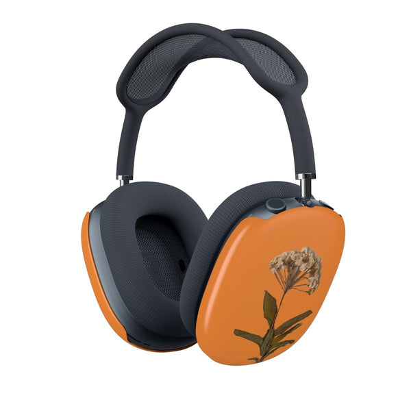 Bright Orange Pressed Flower AirPods Max Case