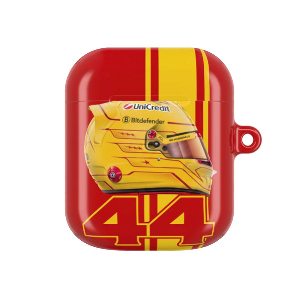 Red & Yellow 44 Helmet - Lewis Hamilton AirPods Case - AirPods 1