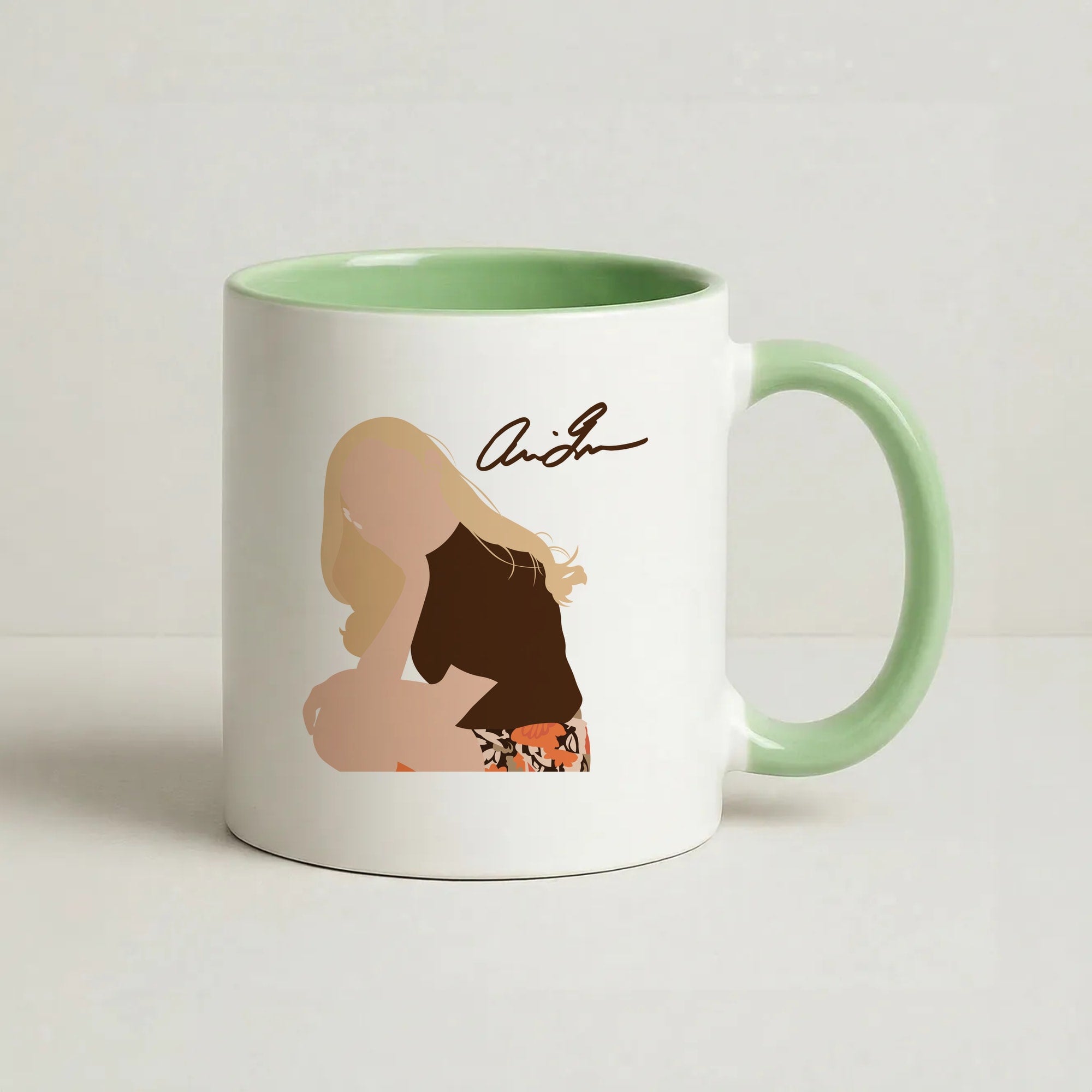 Vintage Pose Coffee Green Mug