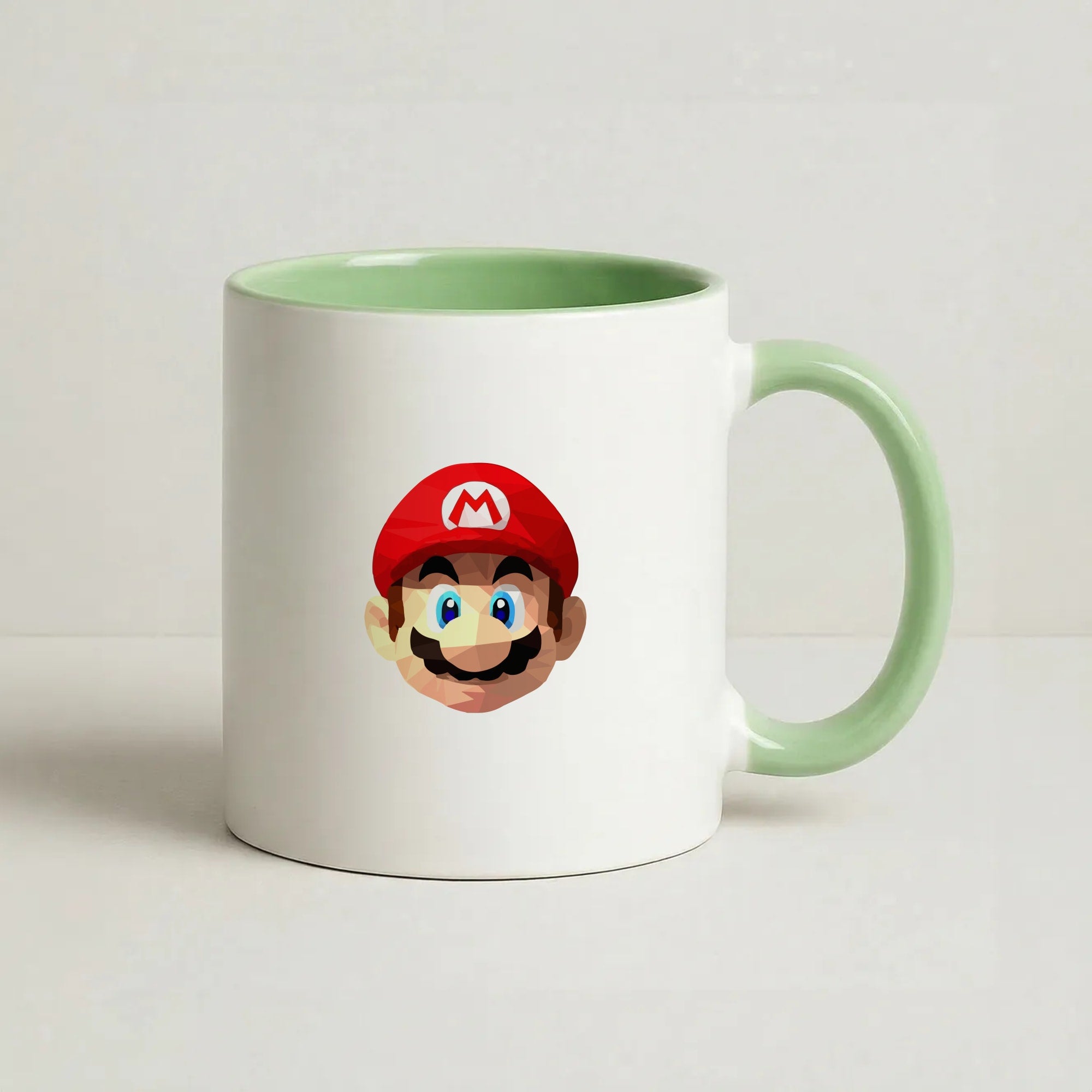 Mario Face - Mario Coffee Green Mug