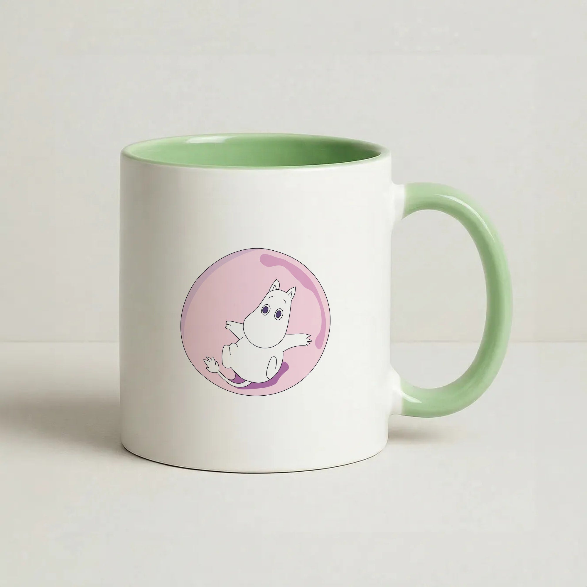 Moomin In A Black Bubble Coffee Green Mug