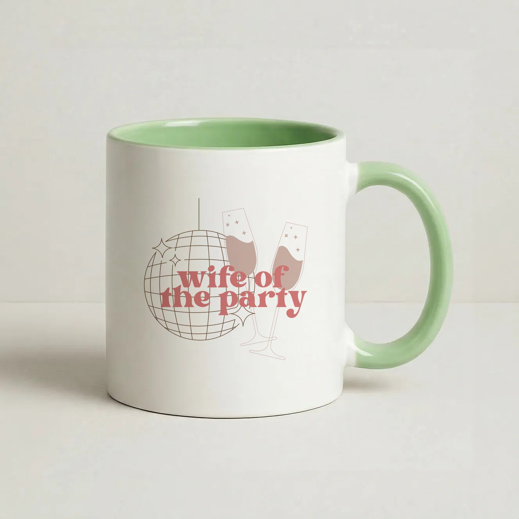 Wife Of The Party - Bridal Coffee Green Mug