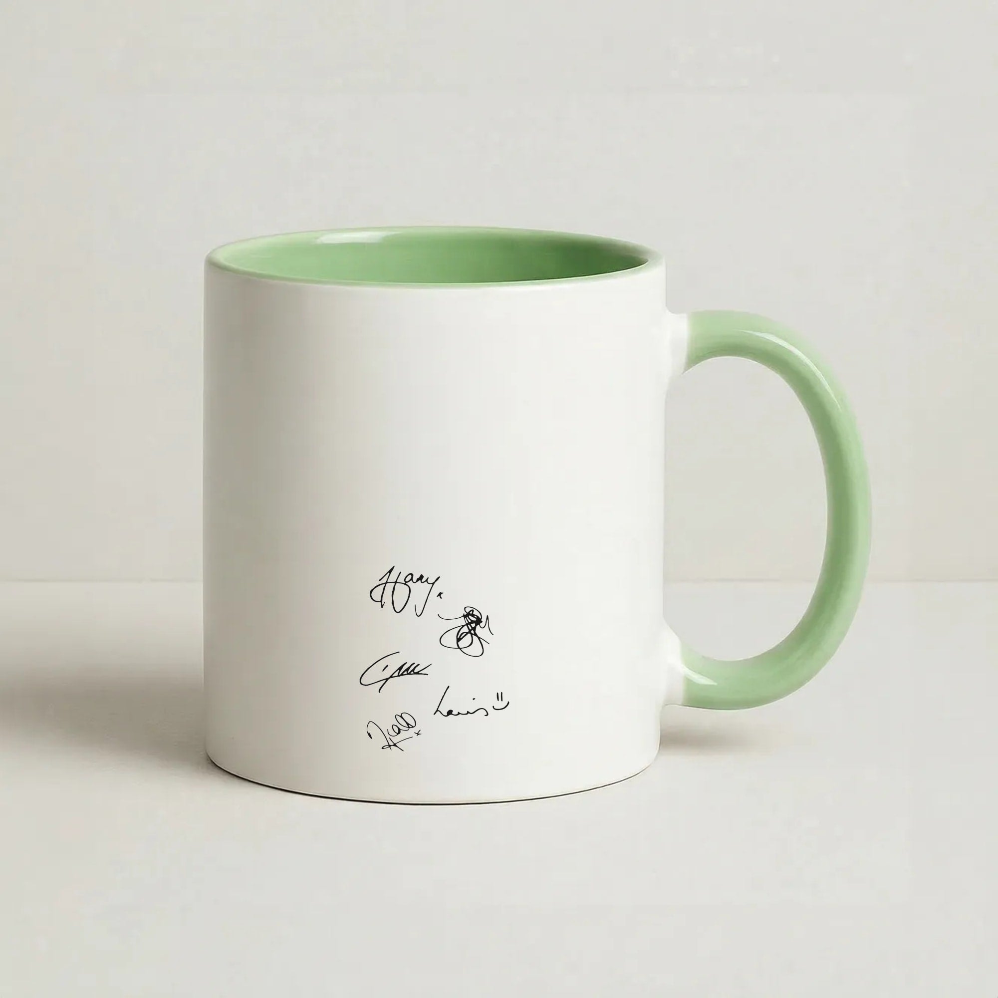 1D Signatures Coffee Green Mug
