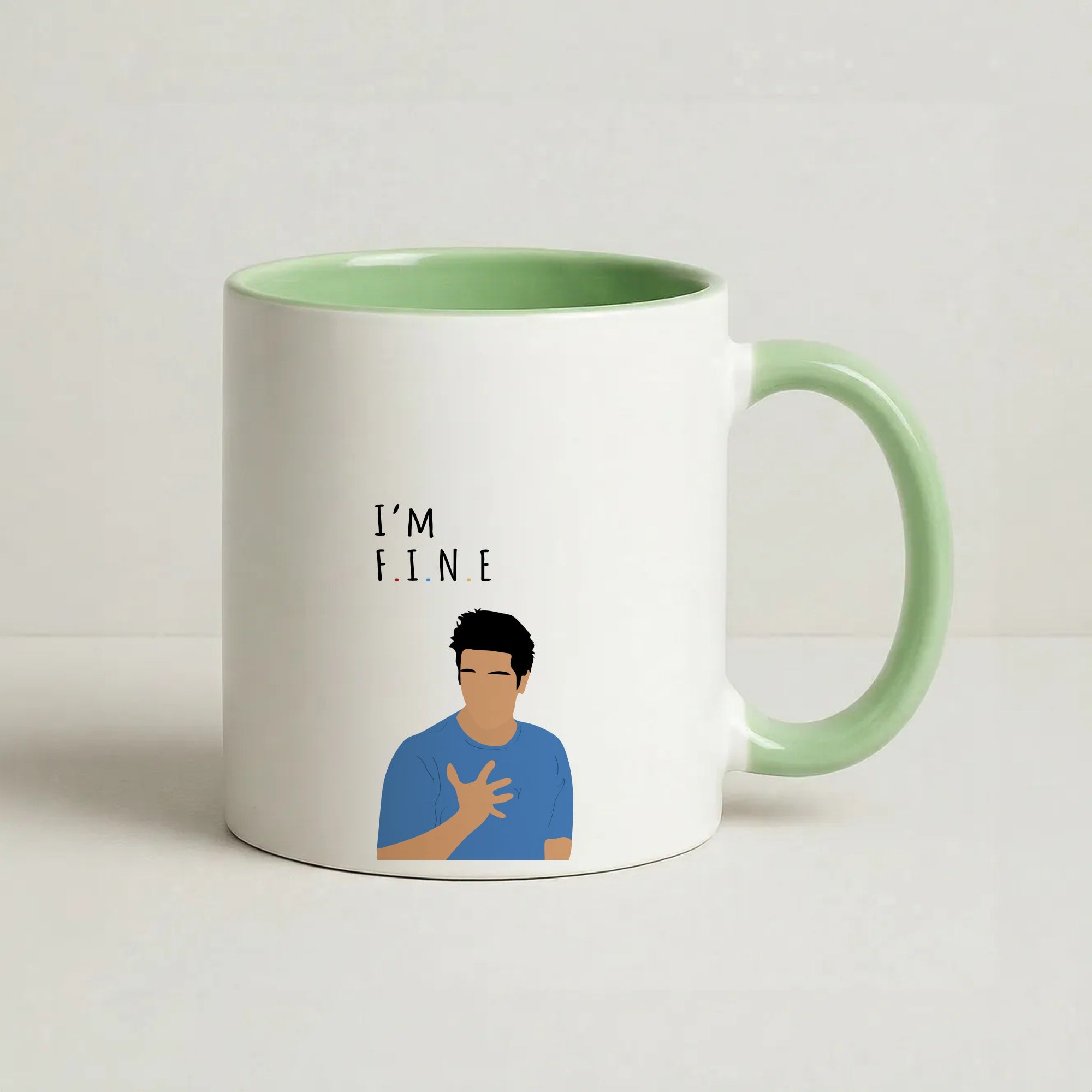 I'm Fine Coffee Green Mug