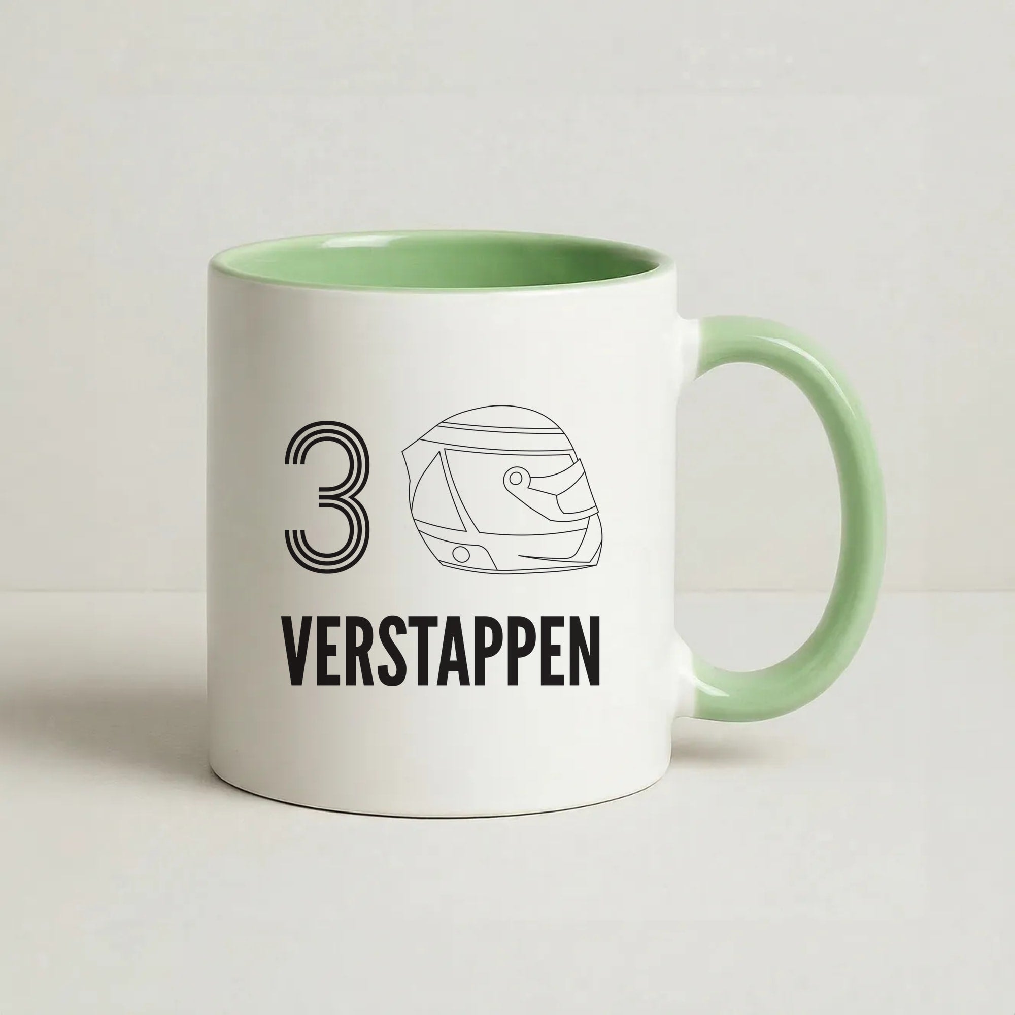 Verstappen Helmet 2026 Coffee Green Mug