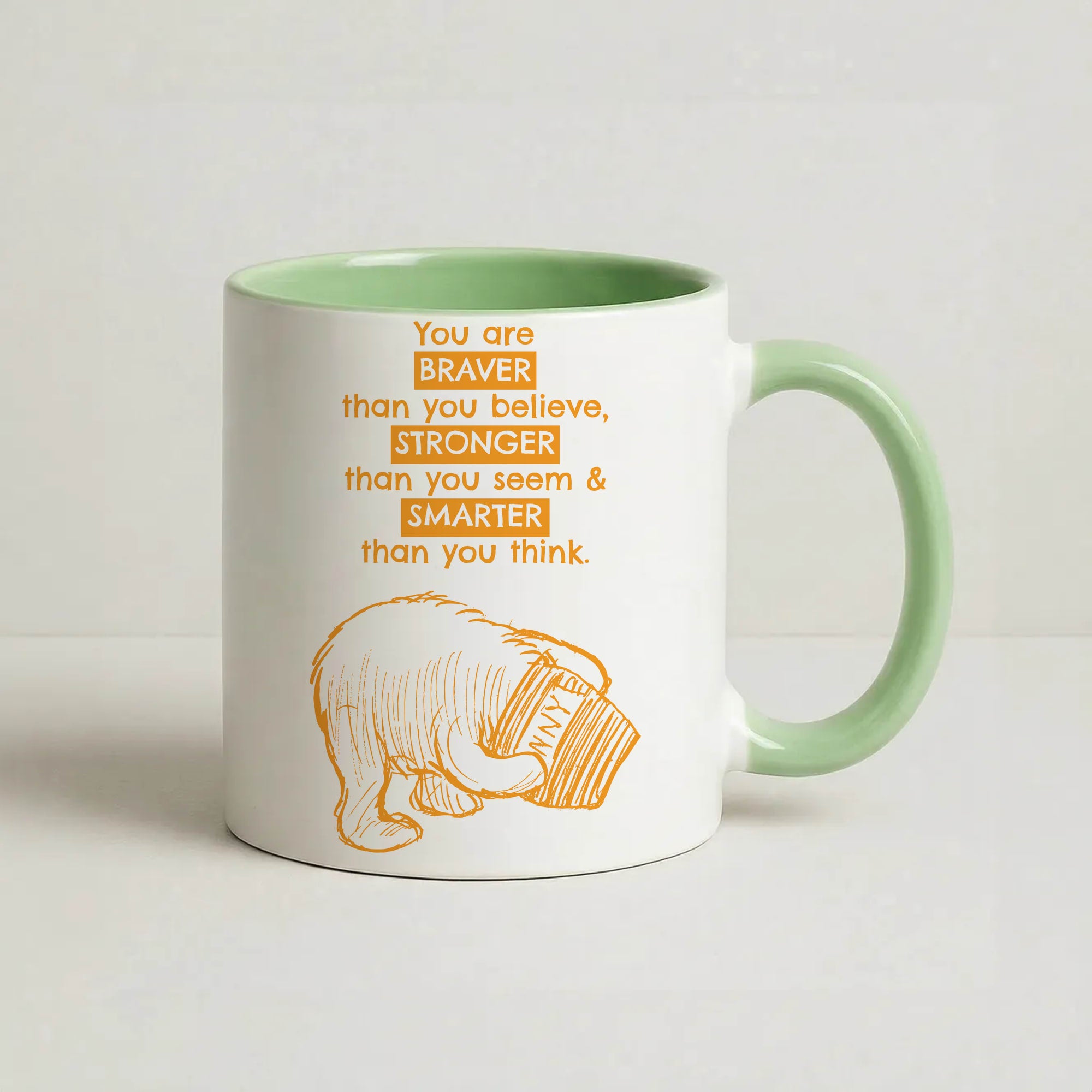 You Are Braver Coffee Green Mug