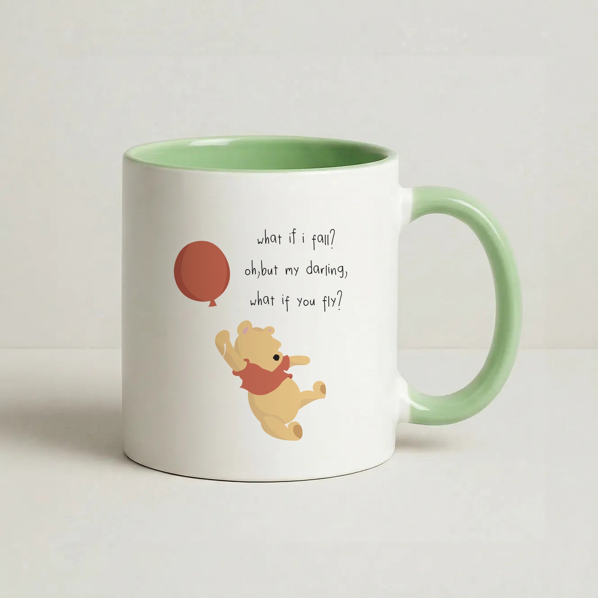 What If I Fail - Winnie Coffee Green Mug