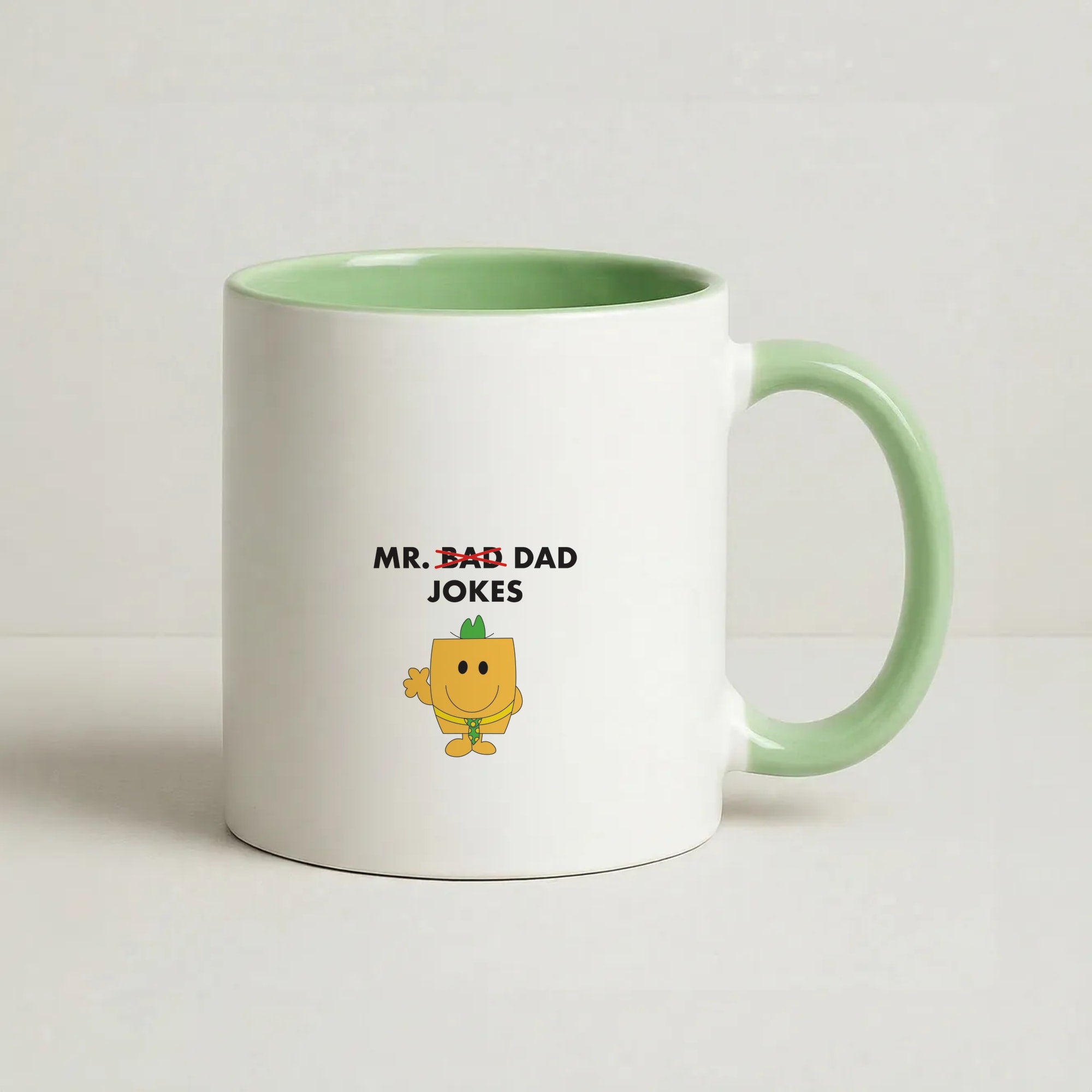 Mr Dad Jokes - Personalised Father's Day Coffee Green Mug