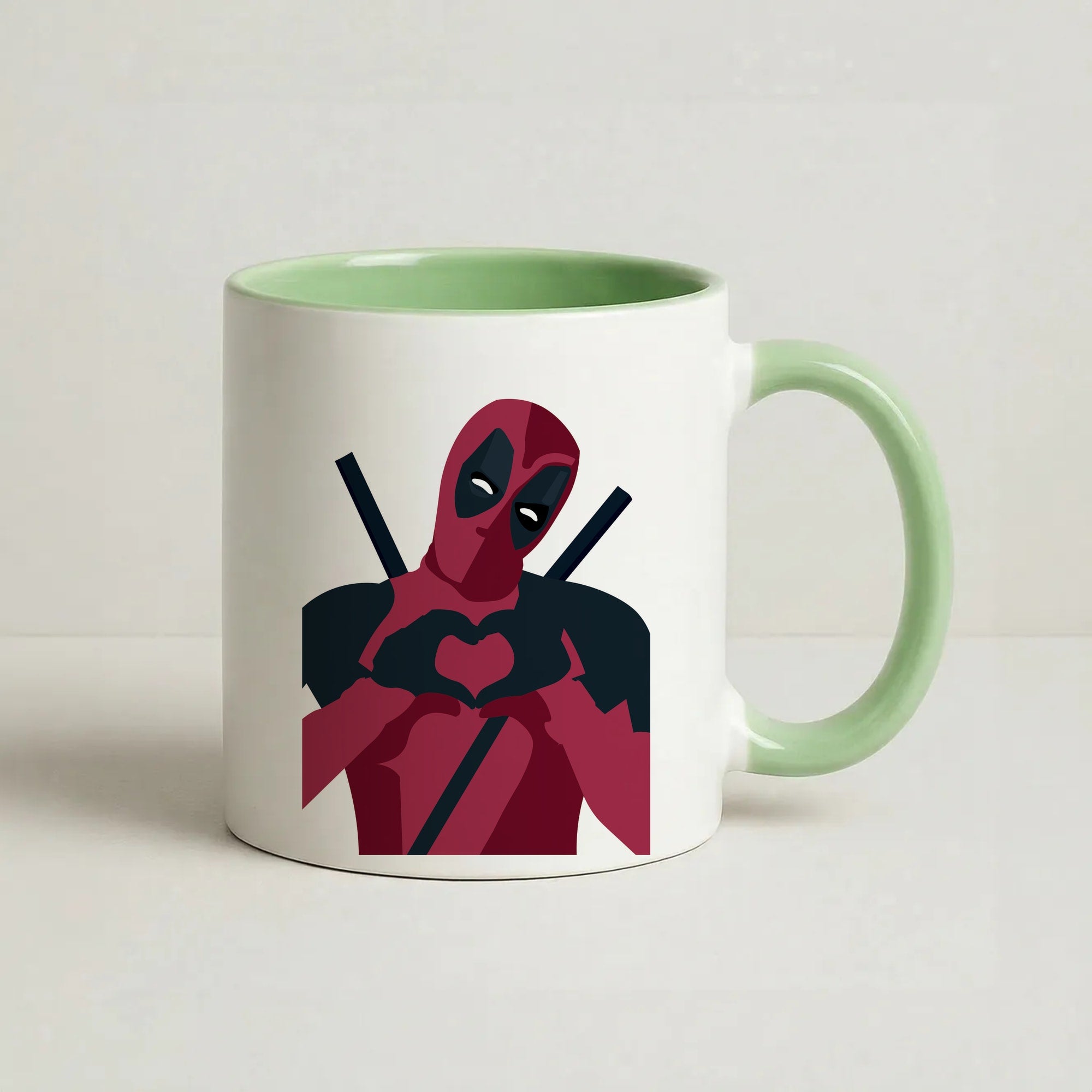 DP heart Coffee Green Mug