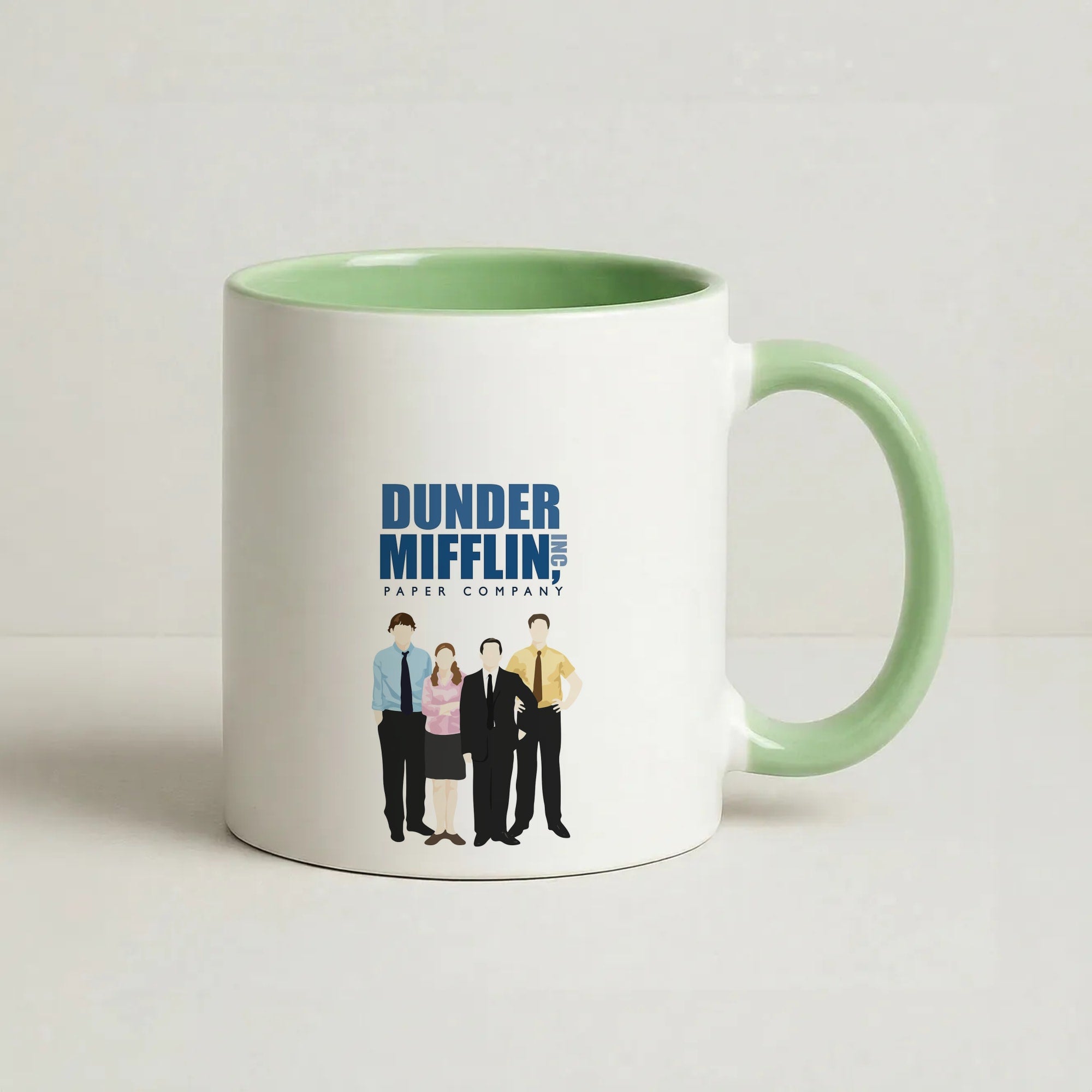 Office Cartoon - Dunder Mifflin Coffee Green Mug