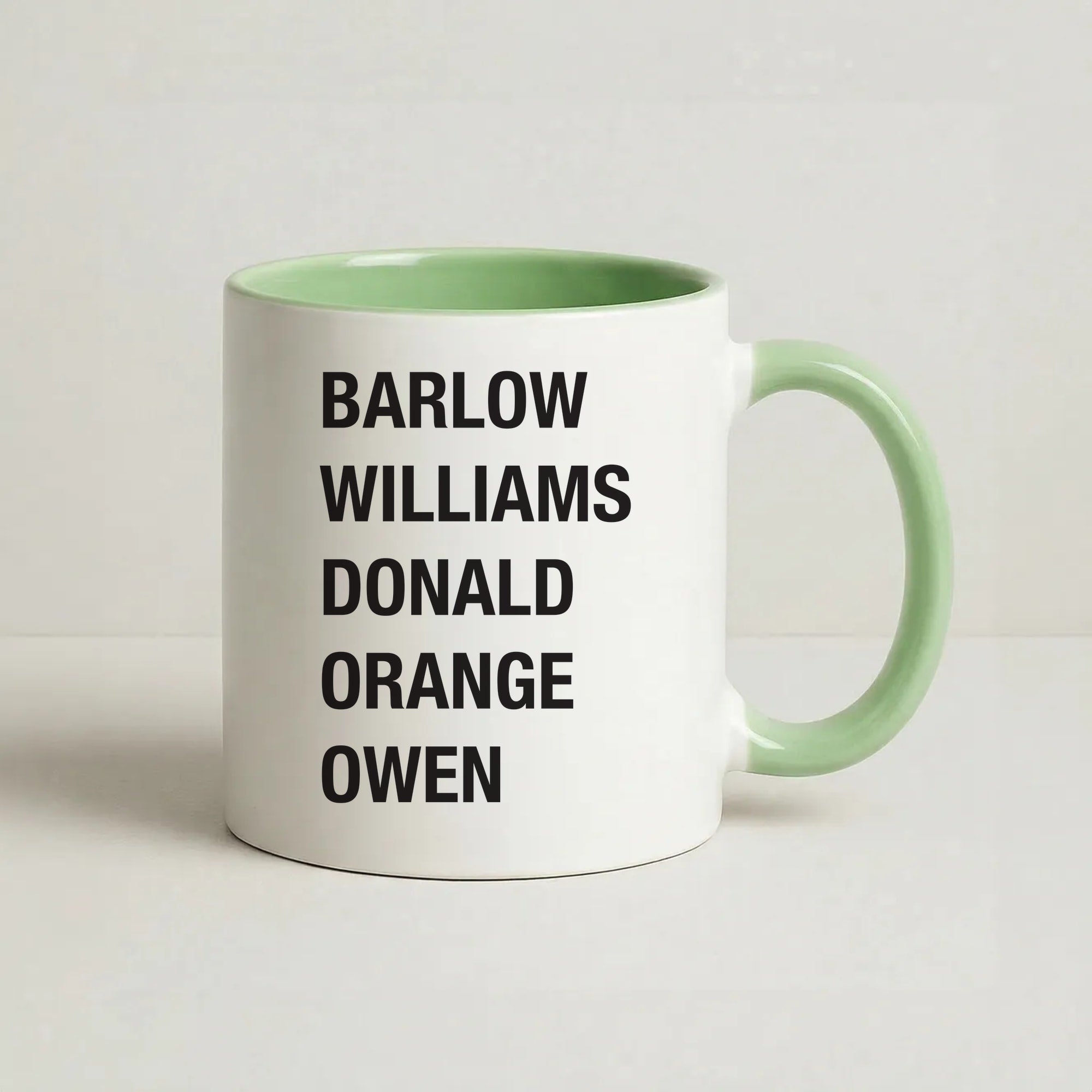 Take Band Members Names Coffee Green Mug