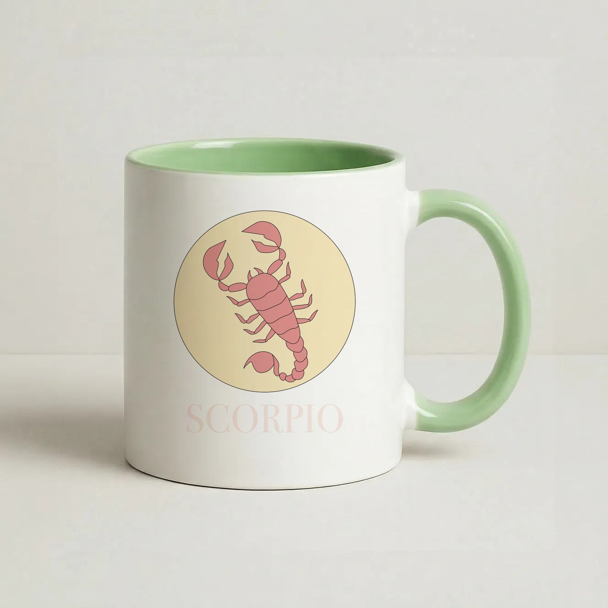 Scorpio - Tarot Cards Coffee Green Mug