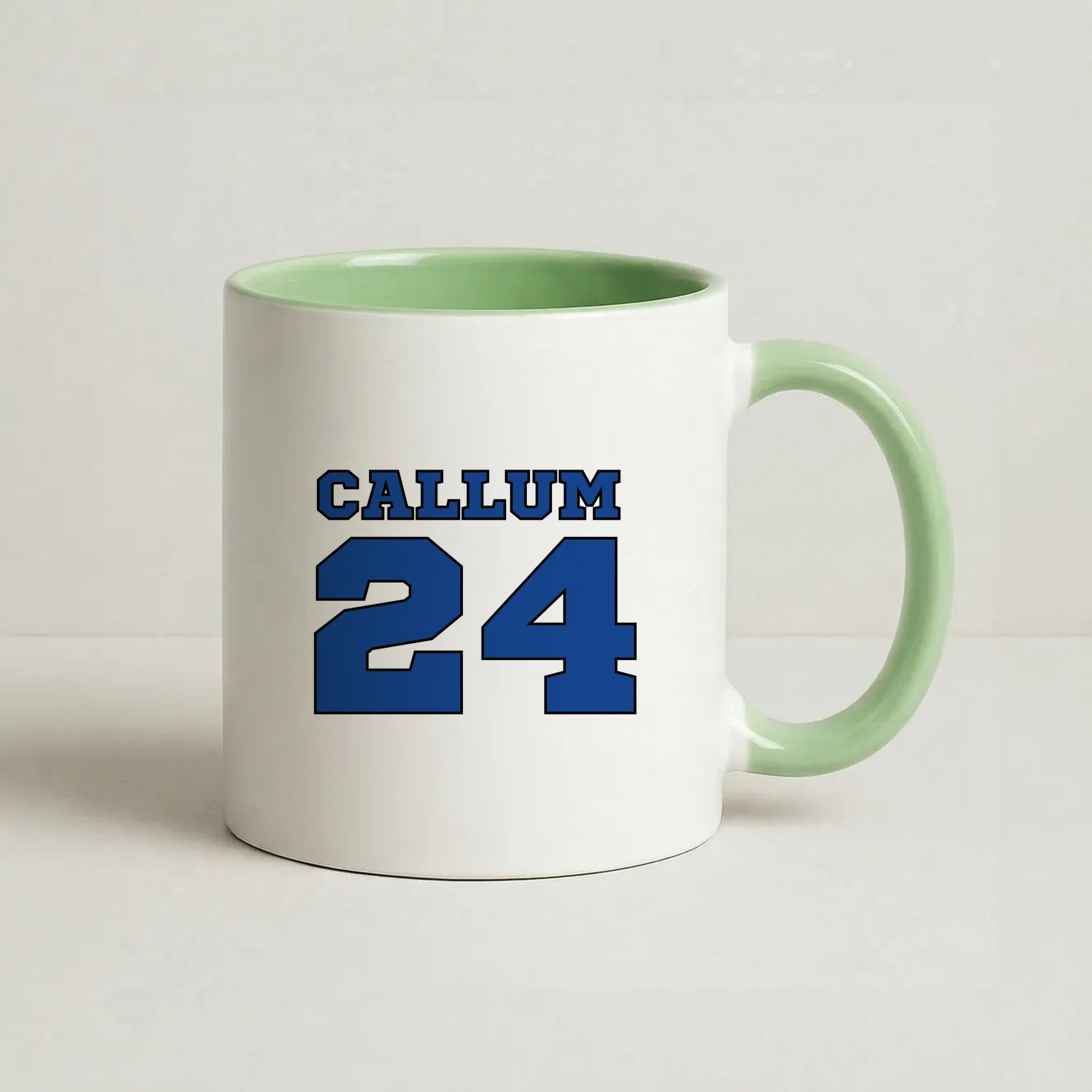 Dark Blue - Personalised Football Coffee Green Mug