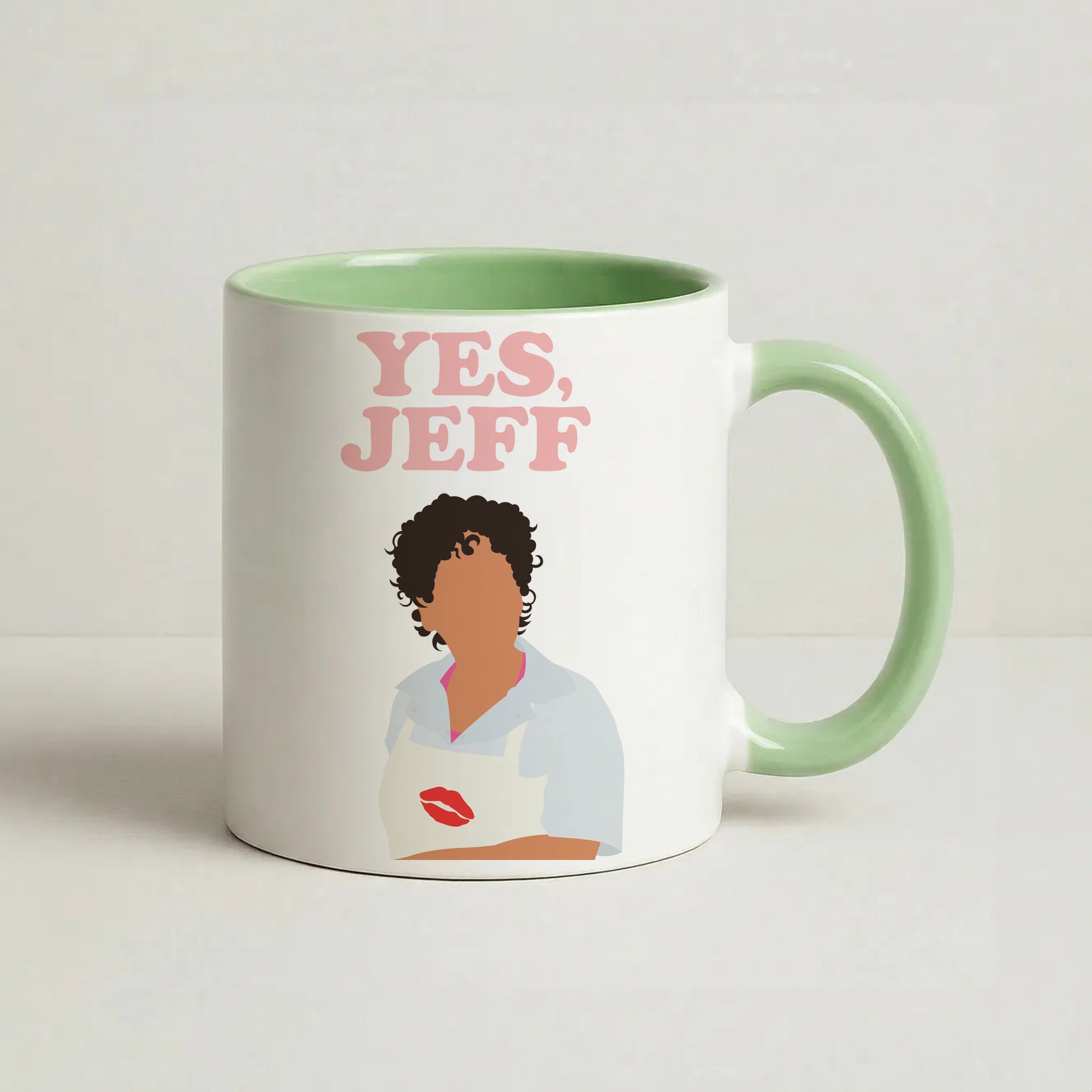 Yes Jeff Coffee Green Mug