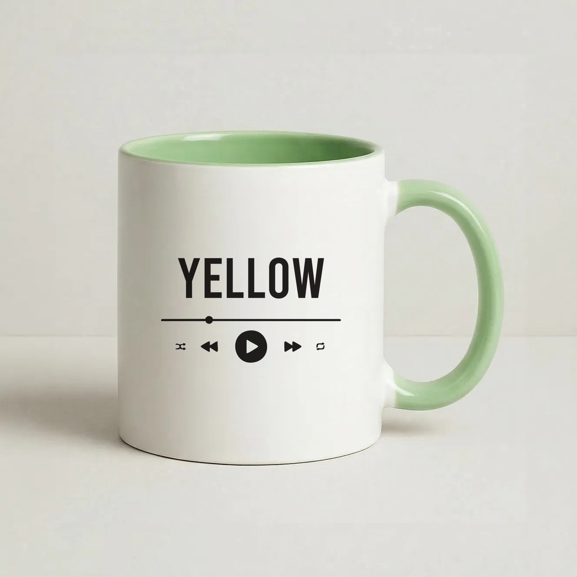 Yellow Music Player Coffee Green Mug