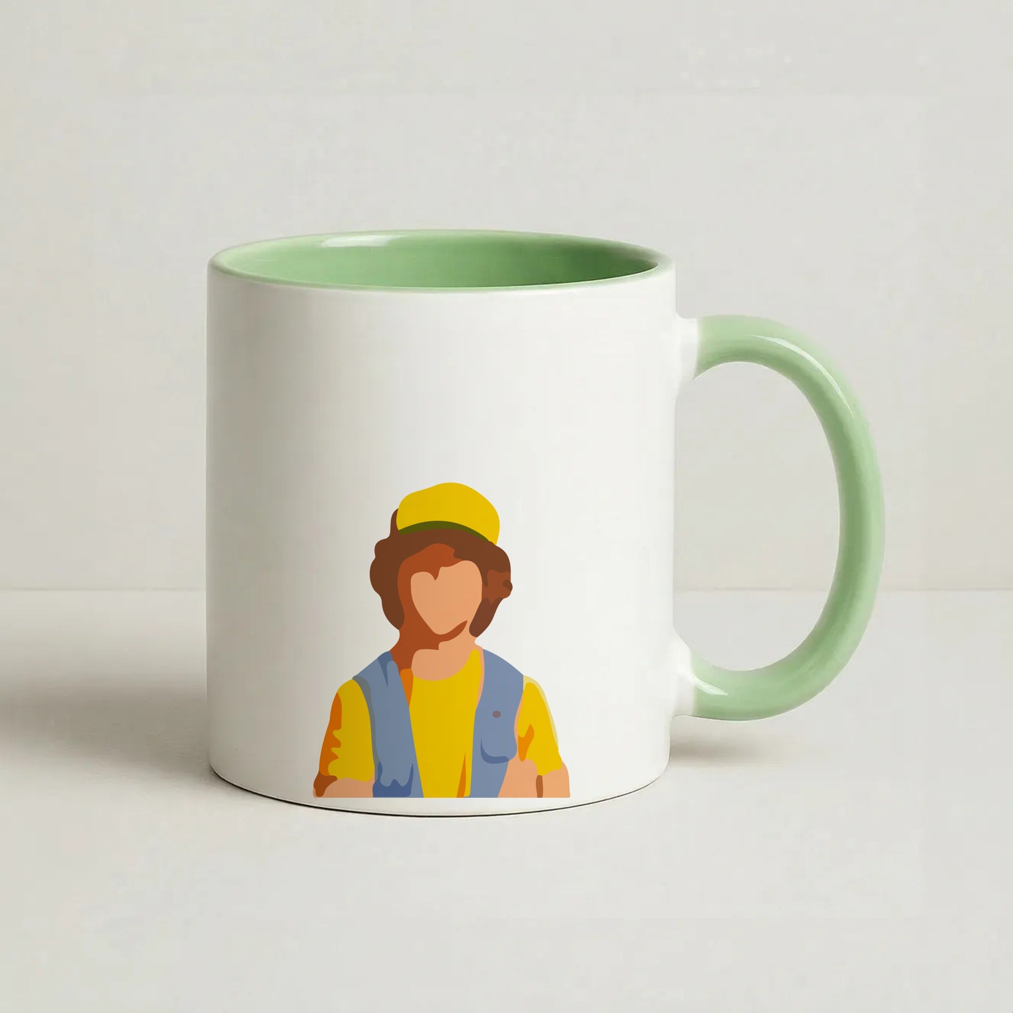 Faceless Dustin - Stranger Things Coffee Green Mug