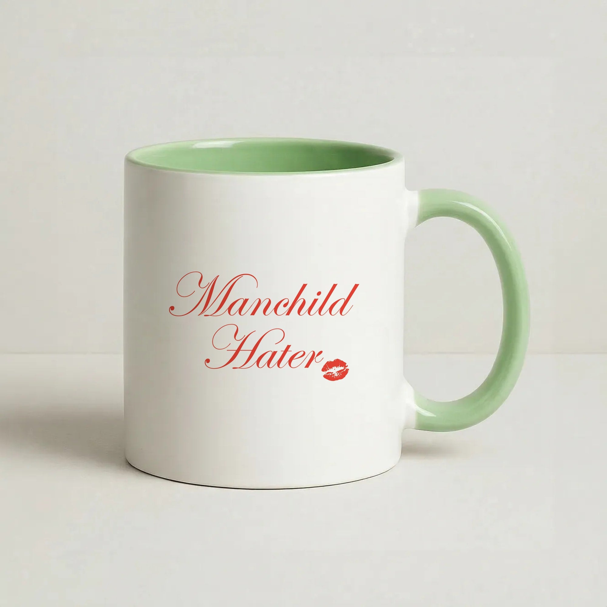 Manchild Hater Coffee Green Mug
