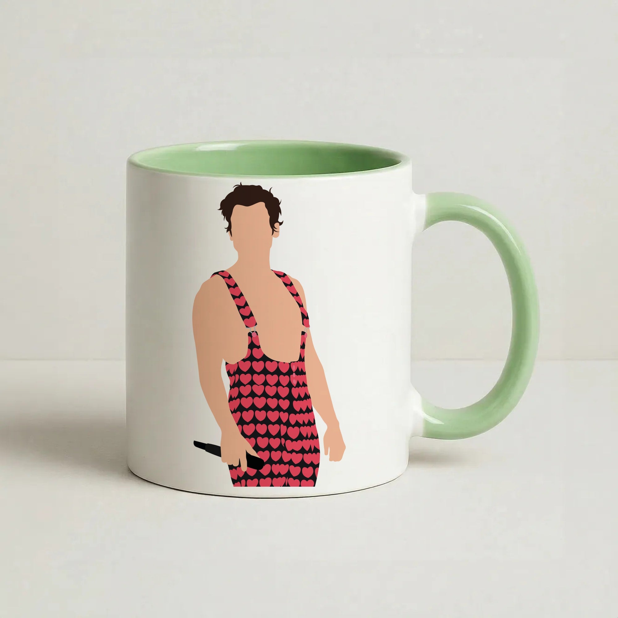 Harry Heart Jumpsuit Coffee Green Mug