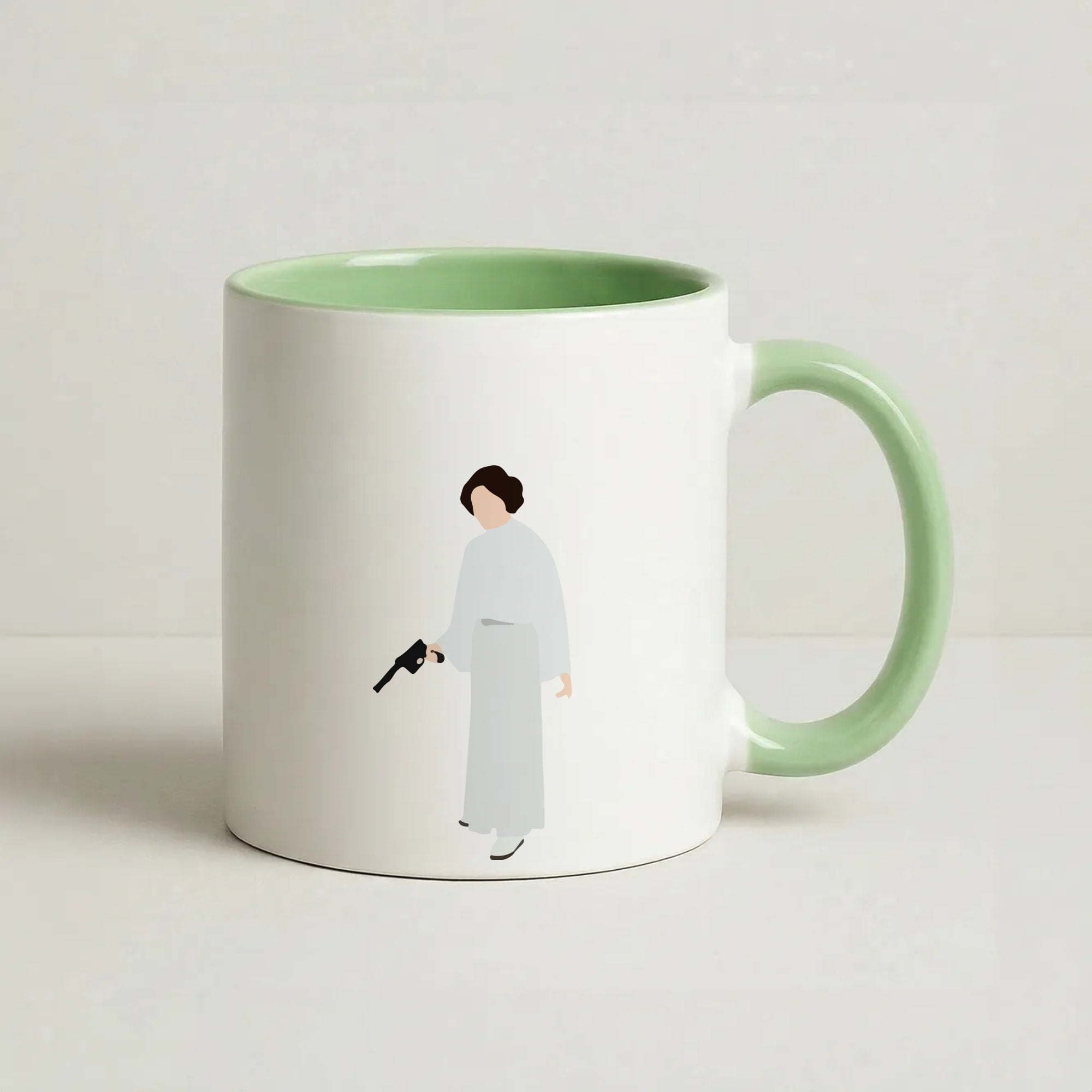 Leia Faceless With Gun Coffee Green Mug