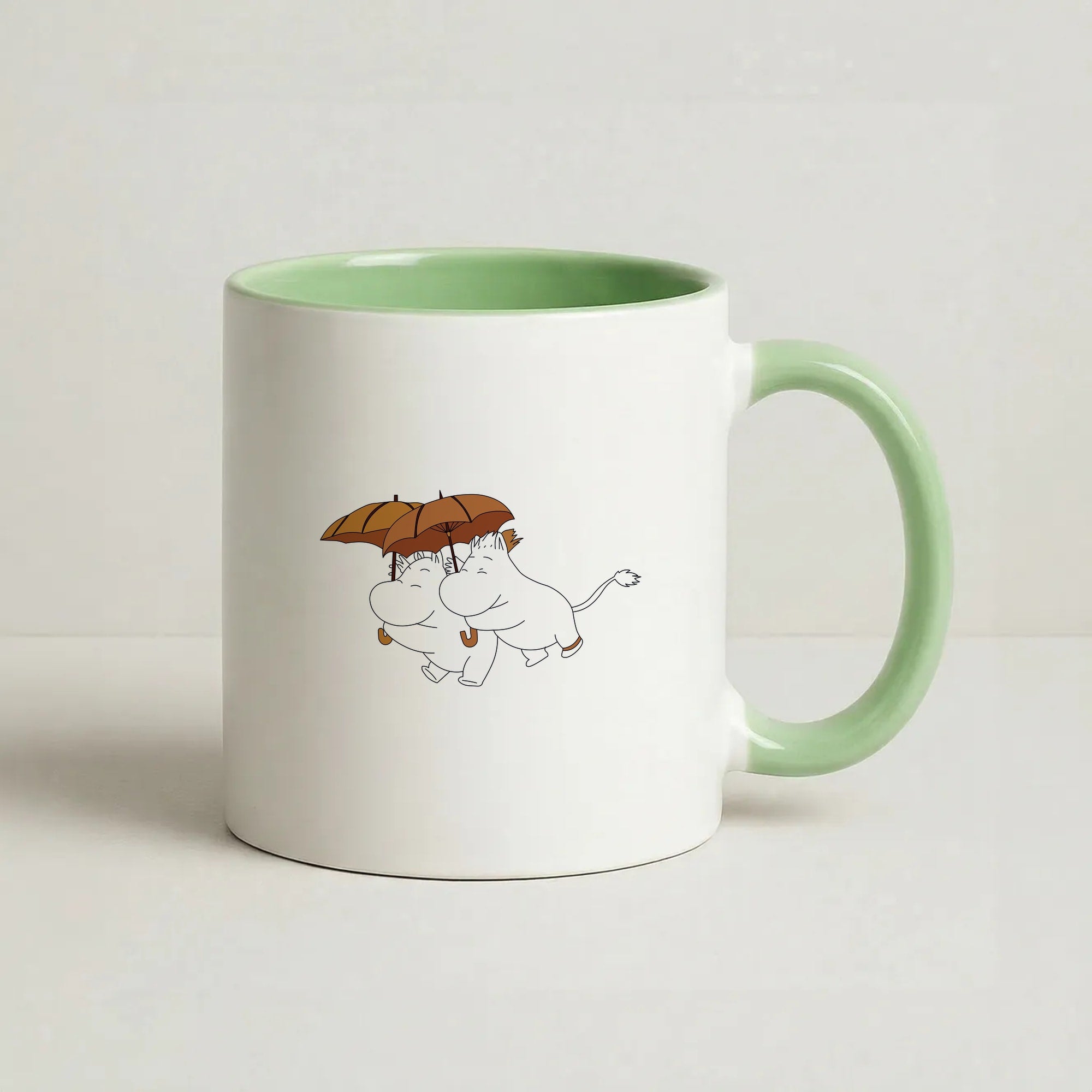 Moom Umbrellas Coffee Green Mug
