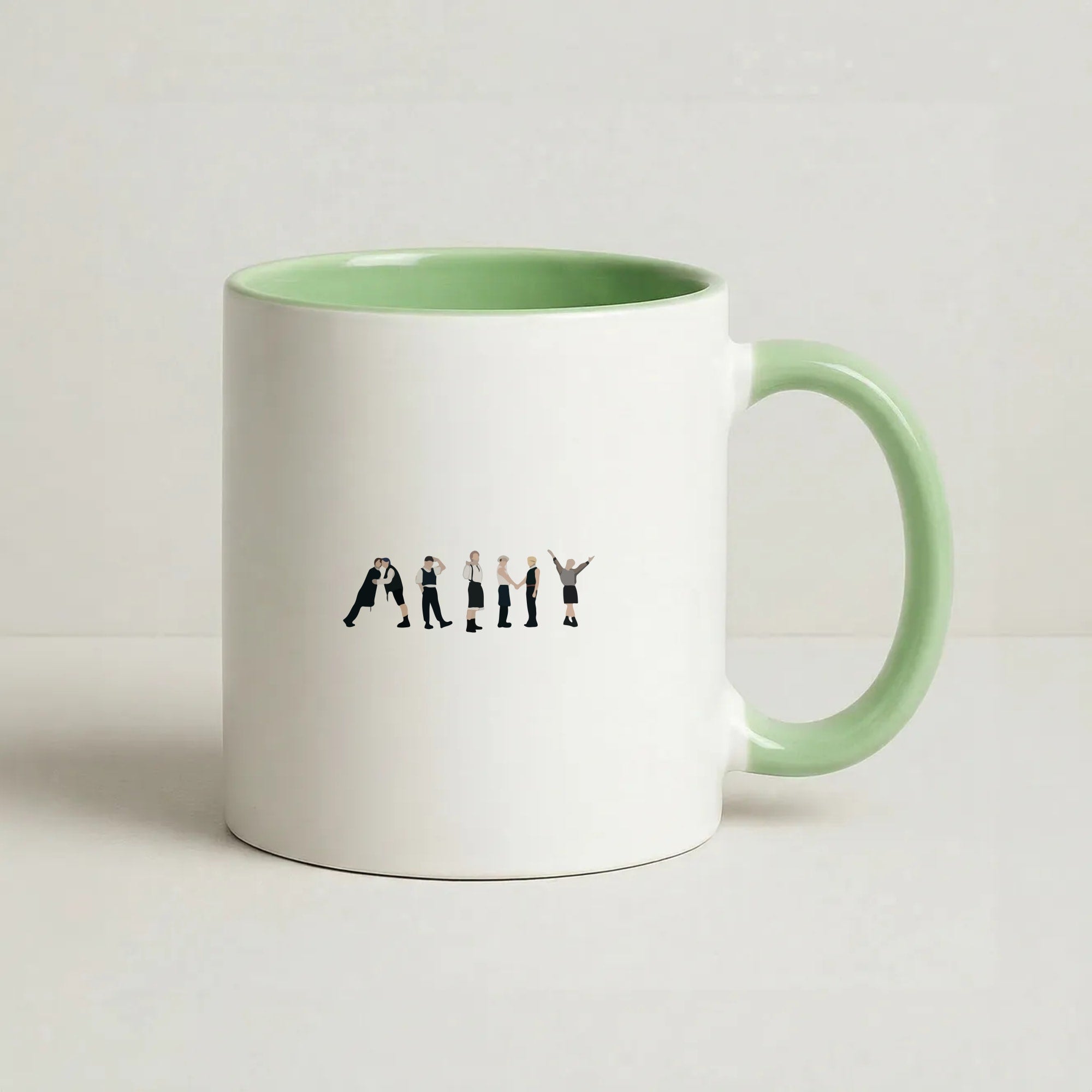 K-Pop Band Army Members Coffee Green Mug